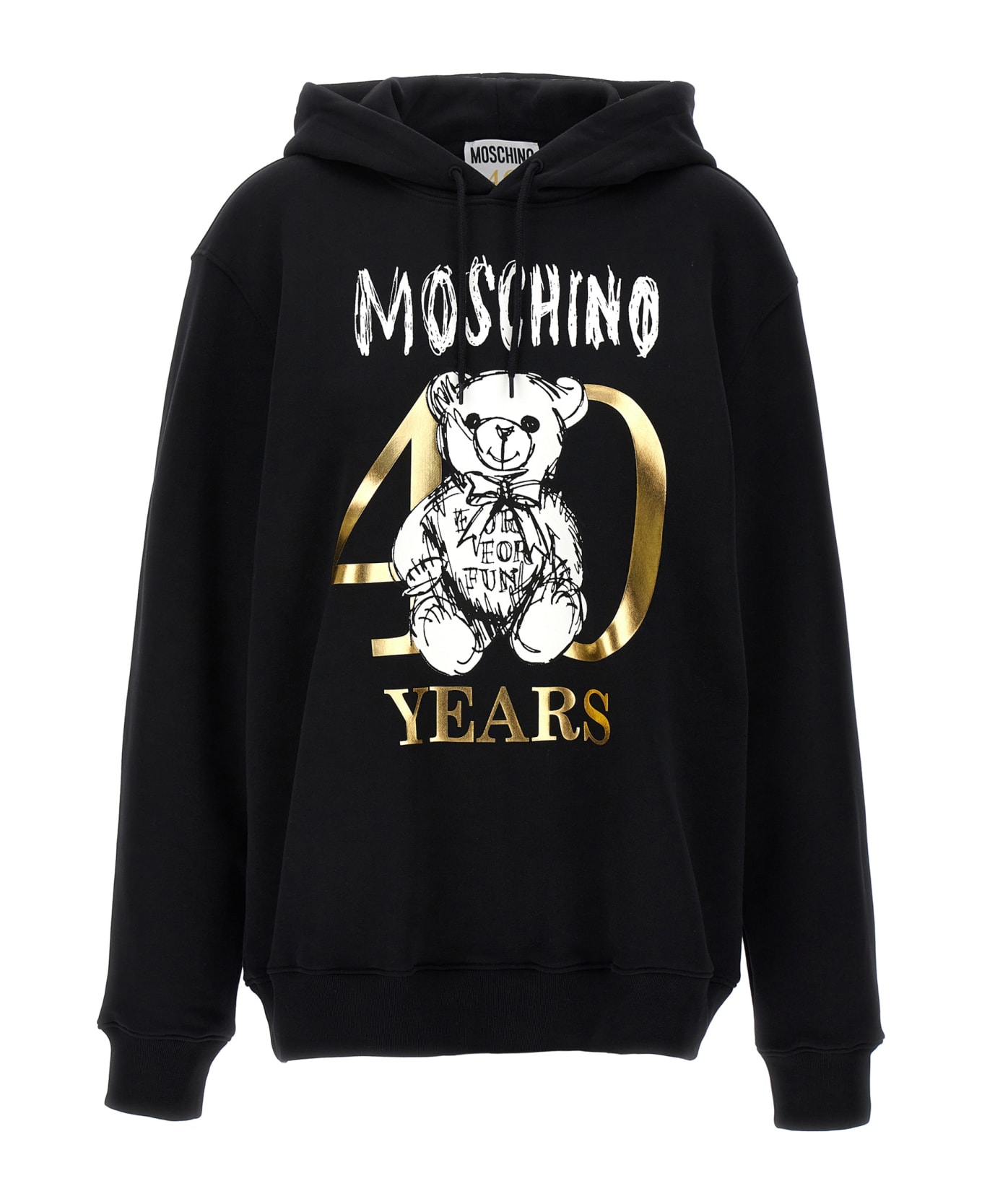 Moschino 'teddy 40 Years Of Love' Hoodie - Black   フリース
