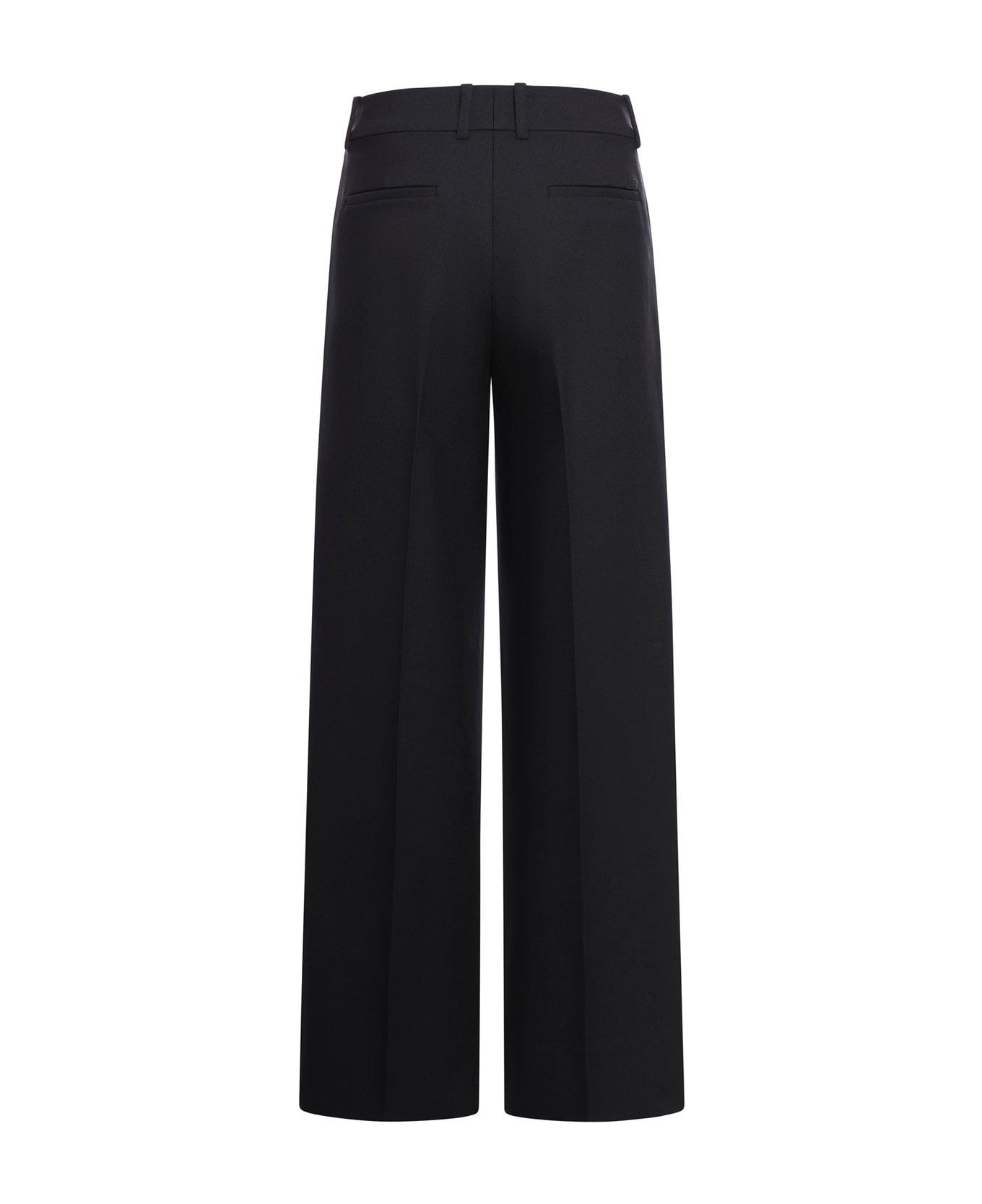 Off-White High-waisted Wide-leg Trousers - Black