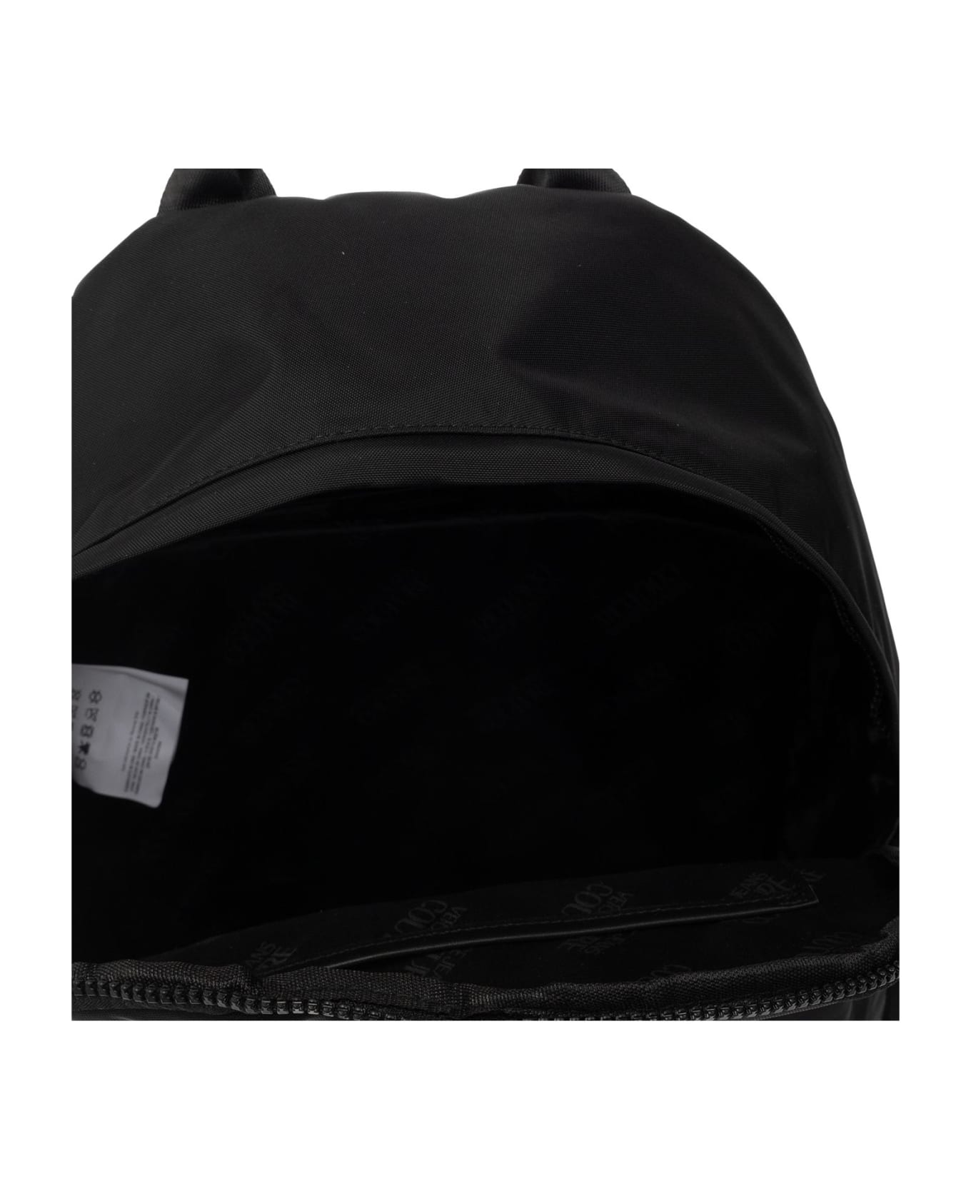 Versace Jeans Couture Logo Patch Zipped Backpack - Nero