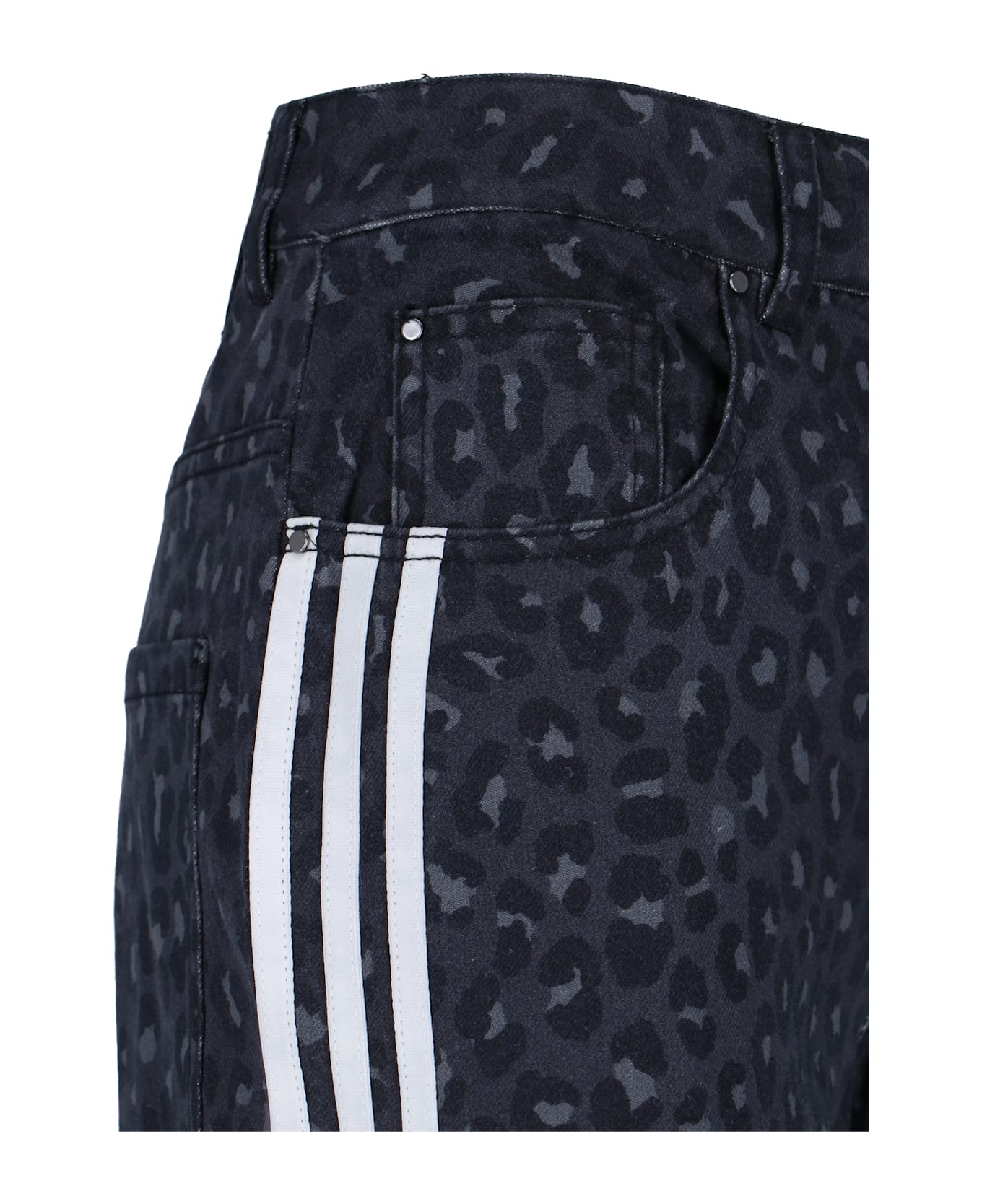 Adidas Logo Bootcut Jeans - Black  