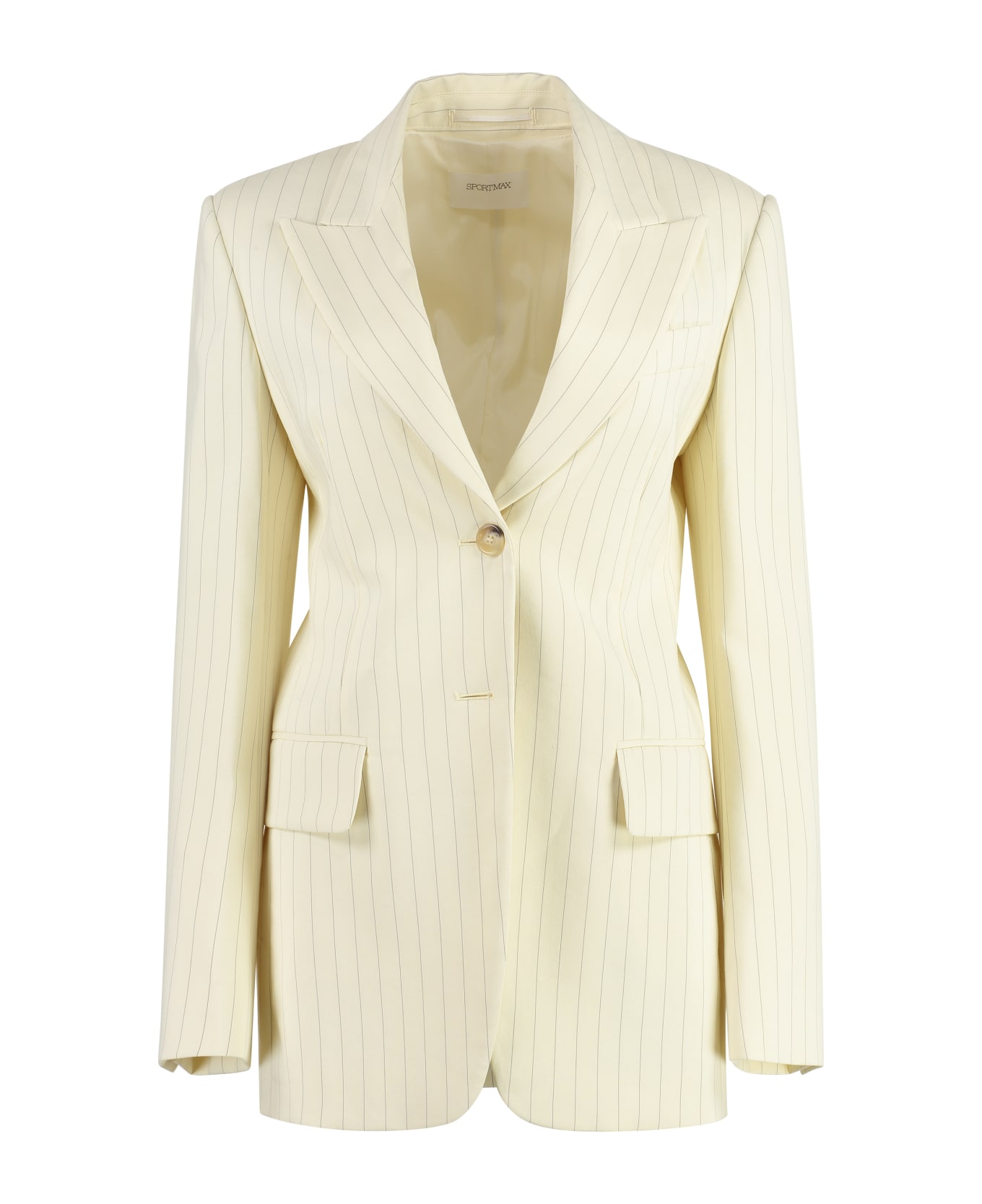 SportMax Single-breasted Two-button Jacket - Ivory