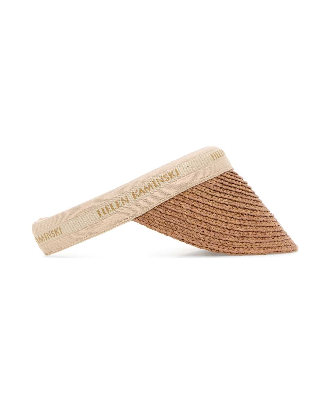Helen Kaminski Raffia Bianca Visor - NOUGATNATURALLOGO