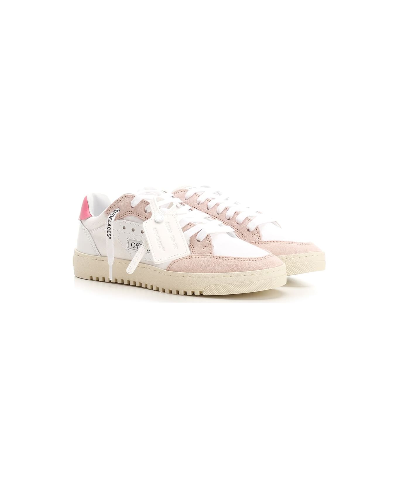 Off-White 5.0 Off Court Suede/ Canvas Sneaker White - Rose - White