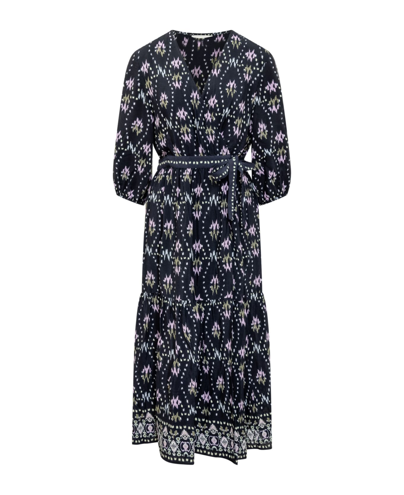 Ba&Sh Dress With Scarf Style Print - BLEUNUIT ワンピース＆ドレス