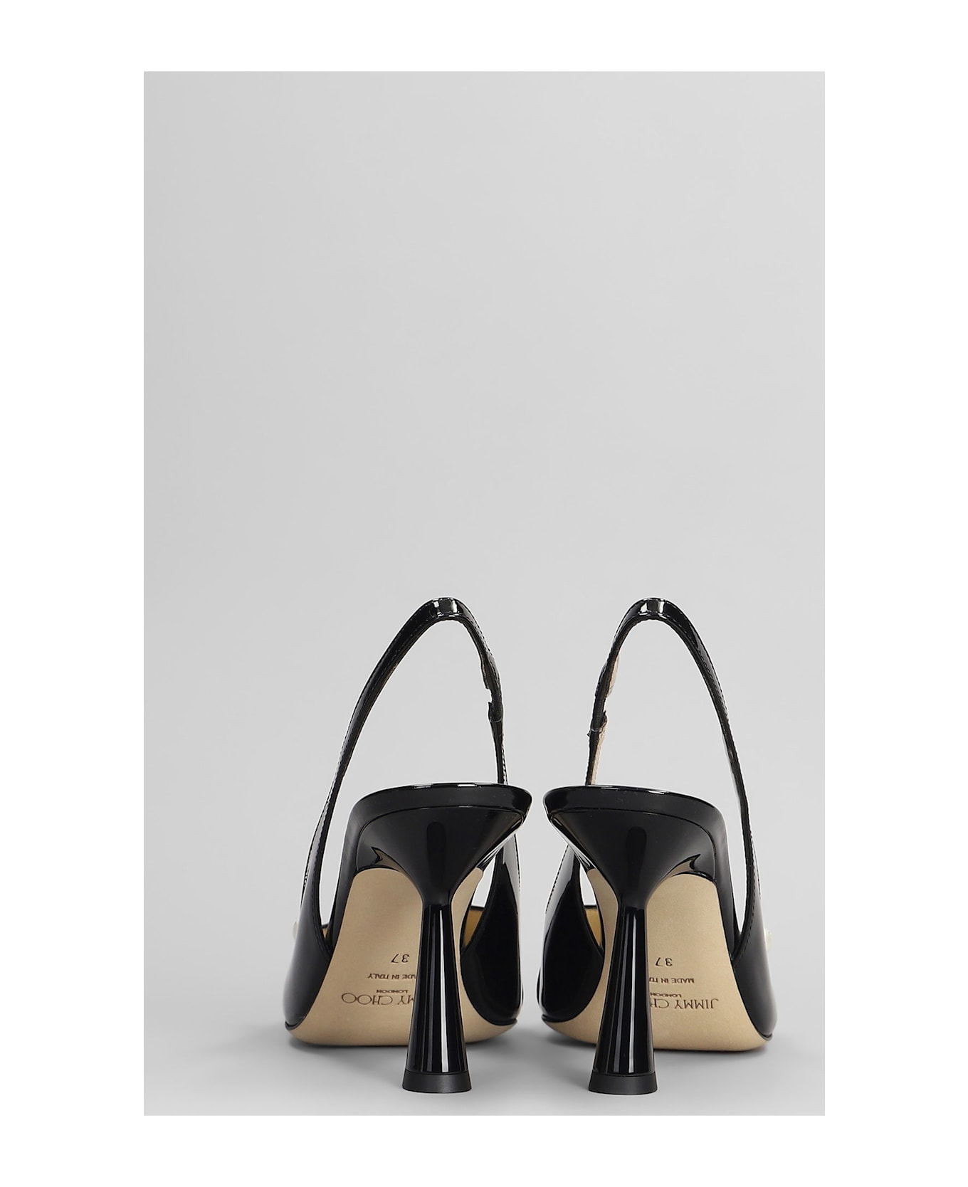 Jimmy Choo Amita 85 Pumps In Black Patent Leather - black