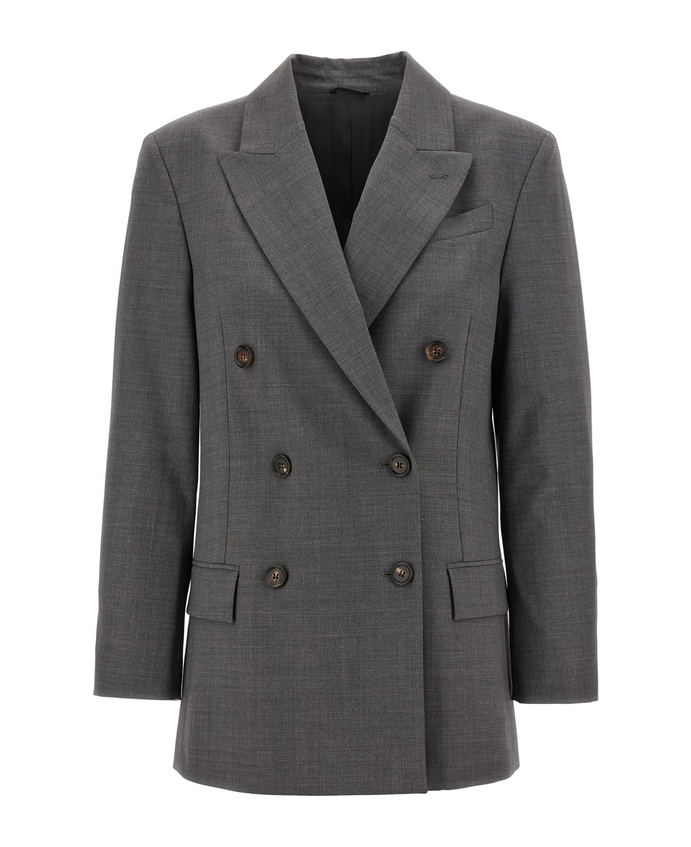 Brunello Cucinelli Double-breasted Blazer - Gray コート