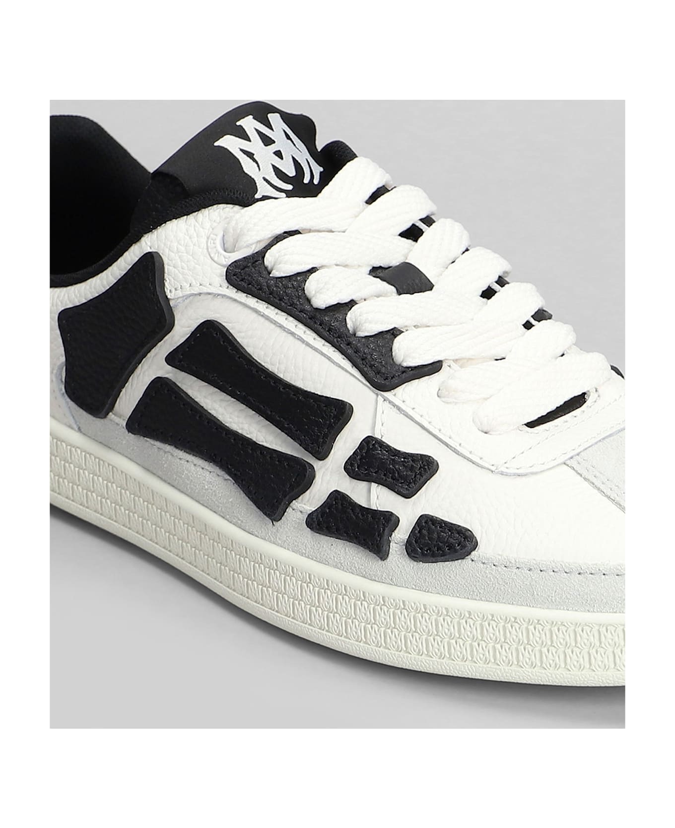AMIRI Pacific Bones Sneakers In White Leather - white