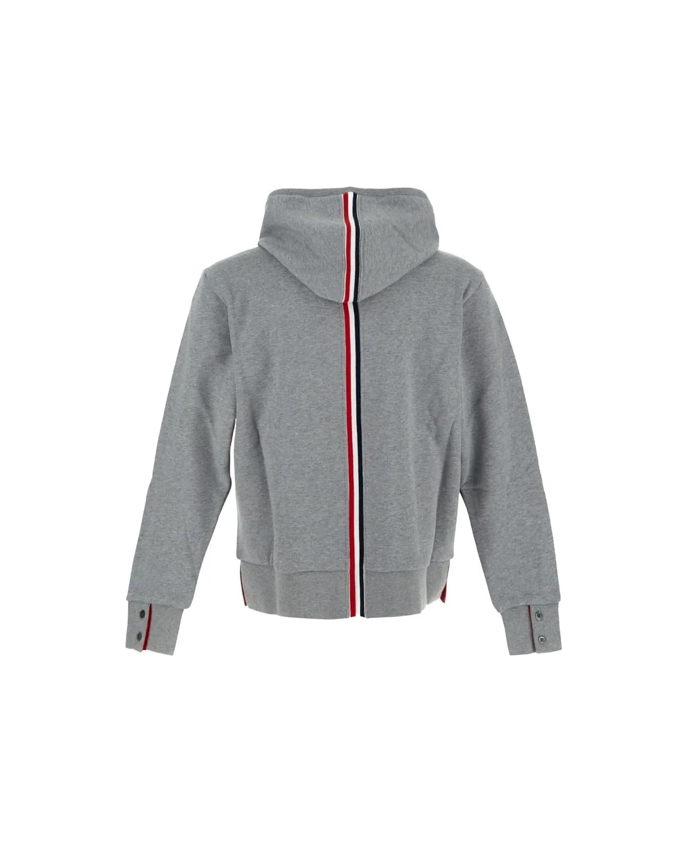 Thom Browne Hoodie Zip Up Pullover - GREY
