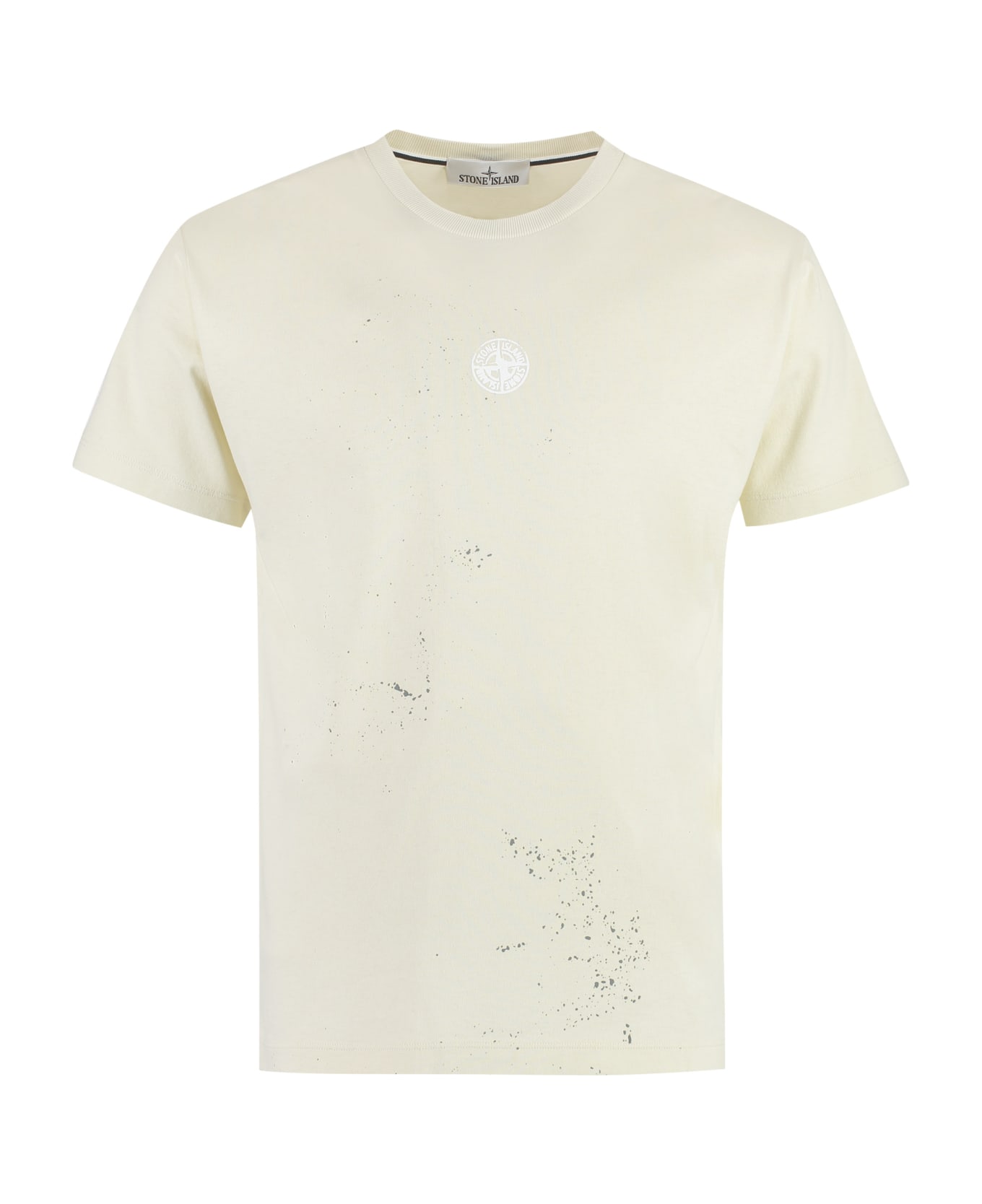 Stone Island Cotton Crewneck T-shirt - Ivory