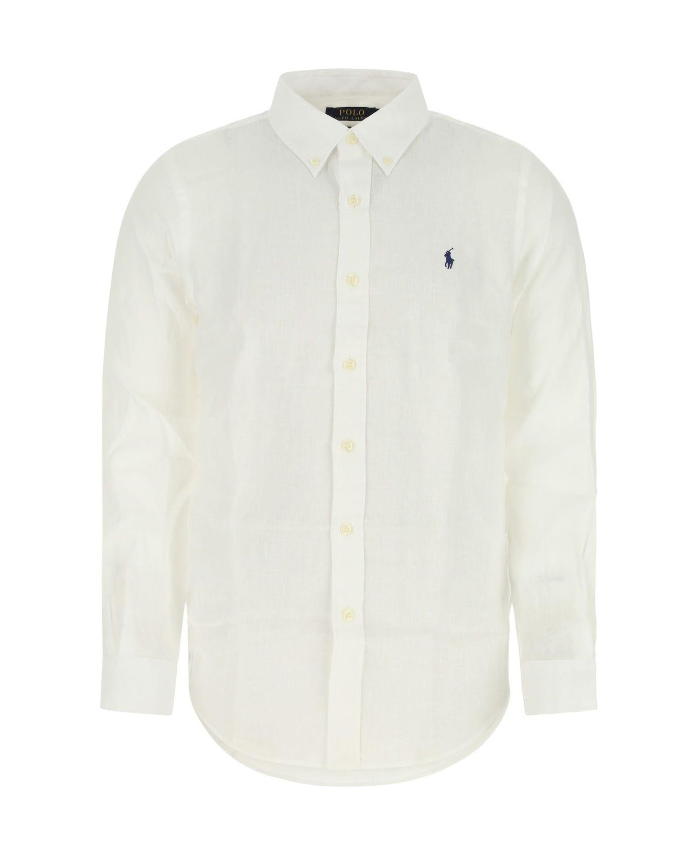 Polo Ralph Lauren White Linen Shirt Polo Ralph Lauren - WHITE