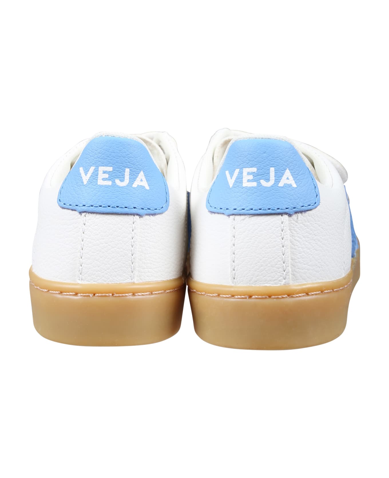 Veja White Sneakers For Kids With Logo - White シューズ