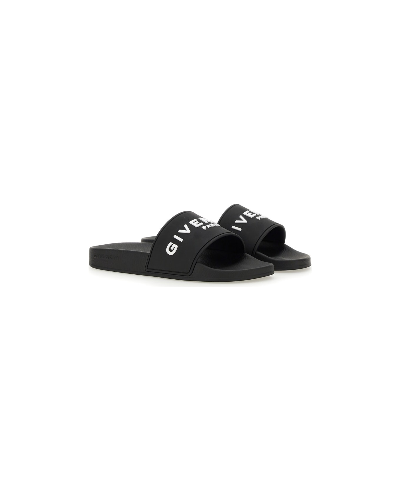Givenchy Sandalo Slide Con Logo - BLACK