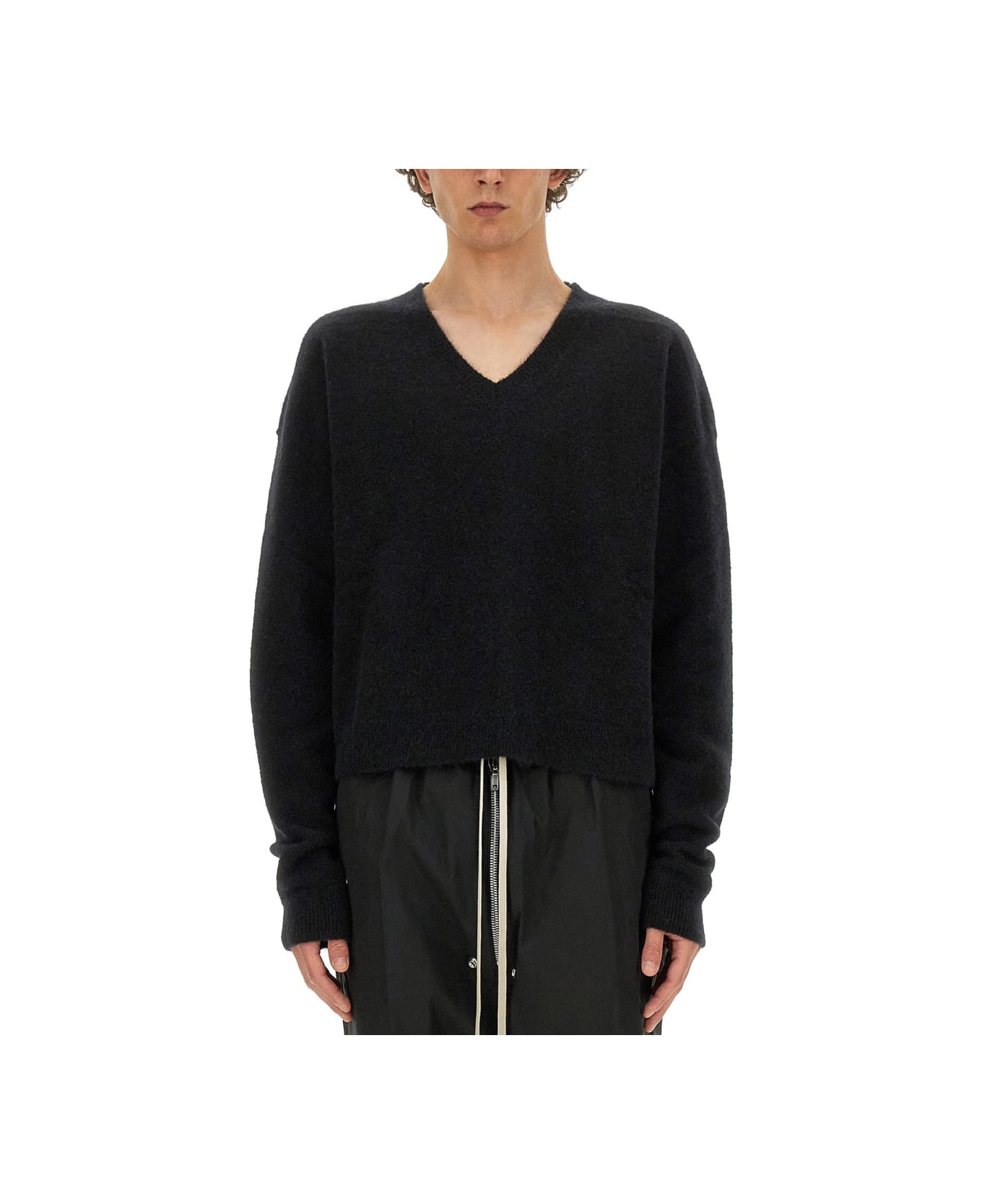 Rick Owens Alpaca Sweater - BLACK