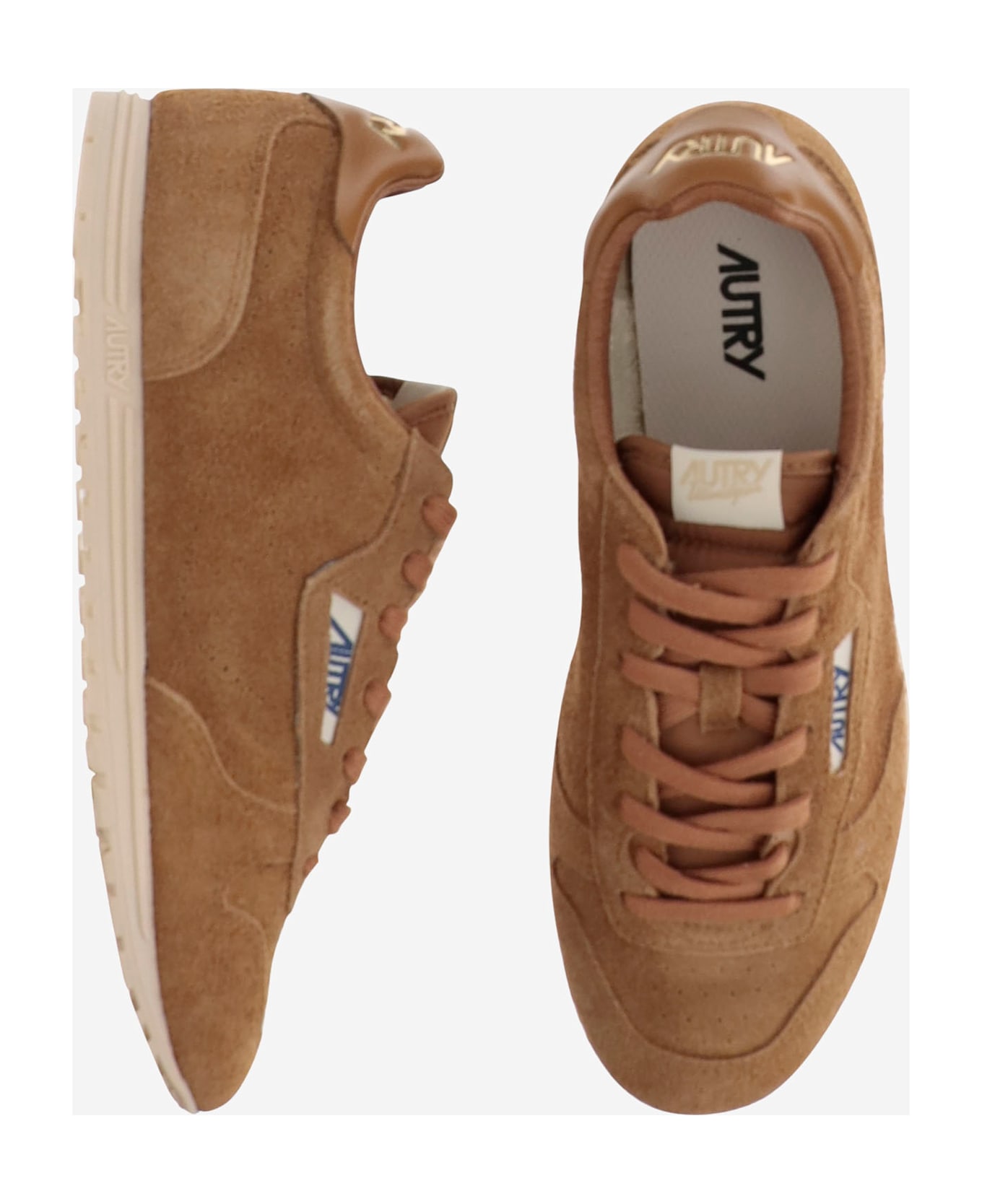 Autry Windspin Leather Sneakers - Brown