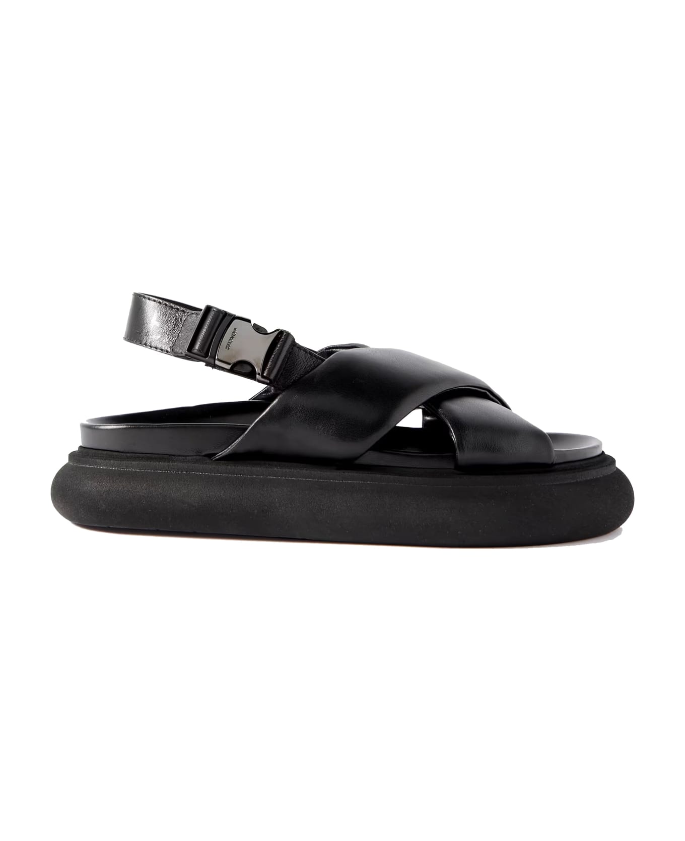 Moncler Solarisse Leather Sandals - Black