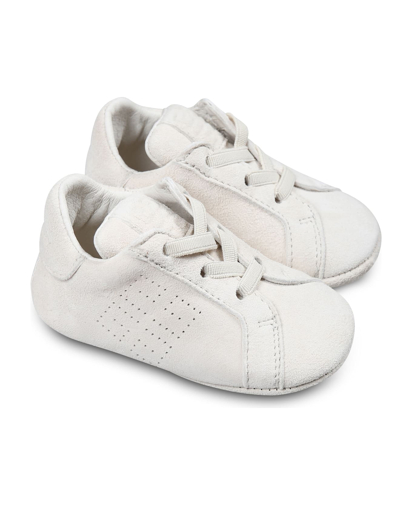 Givenchy Ivory Sneakers For Babykids With 4g Pattern - Ivory
