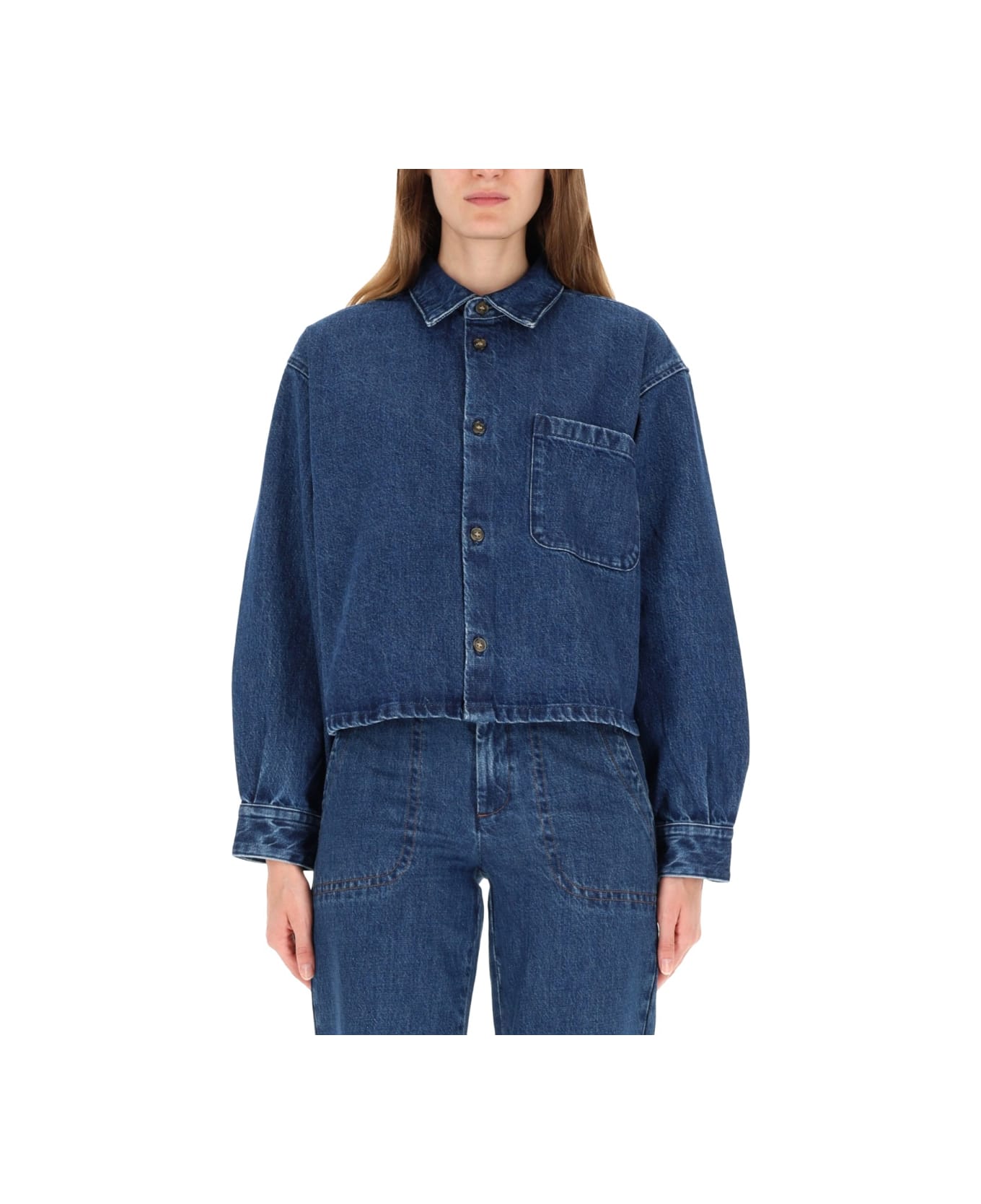 A.P.C. Jacket Shirt "samantha" - BLUE