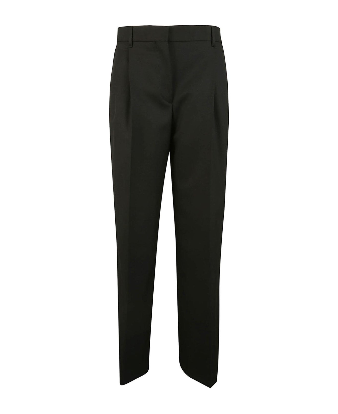 Burberry High-waist Wide-leg Trousers - Black ボトムス