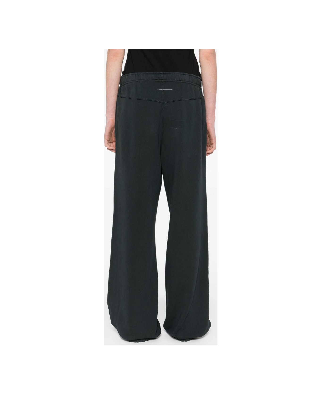 MM6 Maison Margiela Logo Cotton Sweatpants - Black