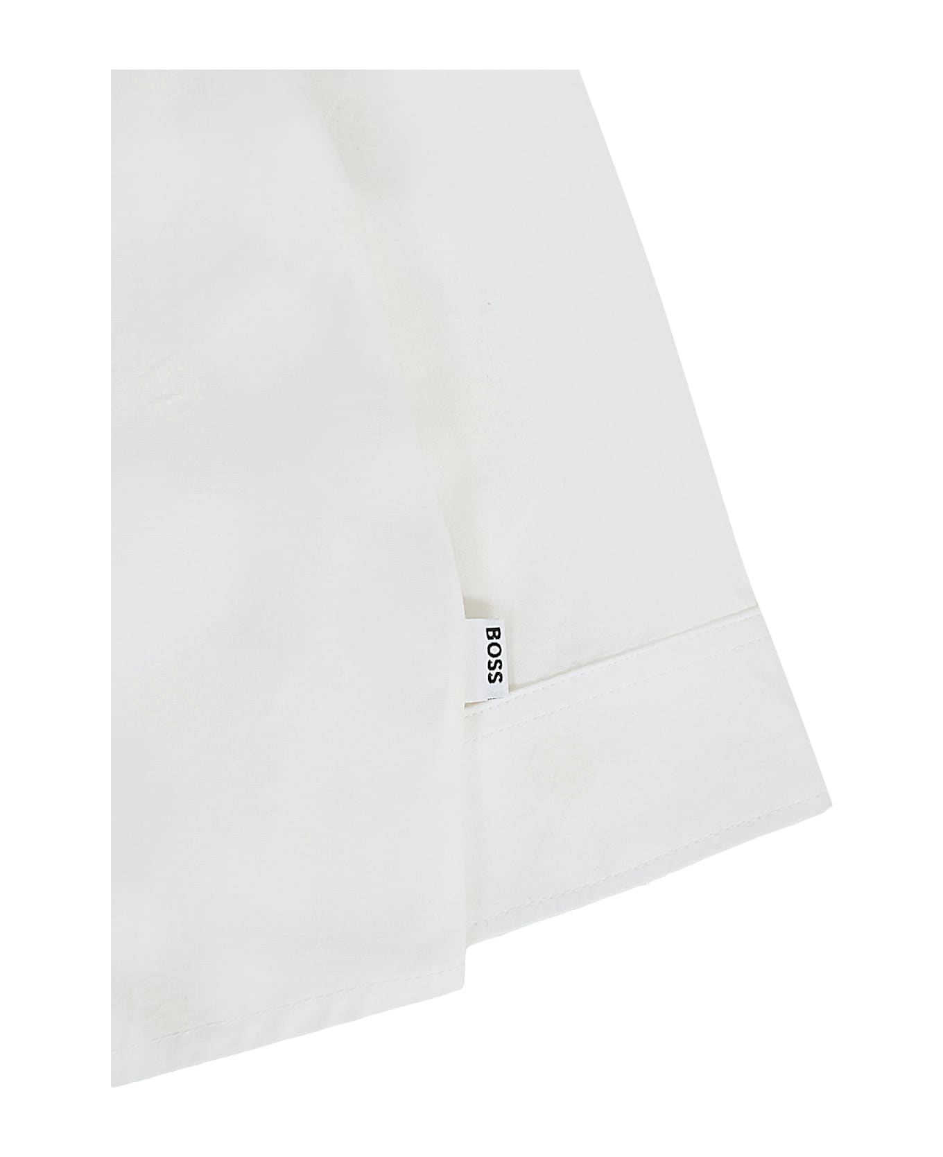 Hugo Boss White Shirt For Baby Boy With Logo - White