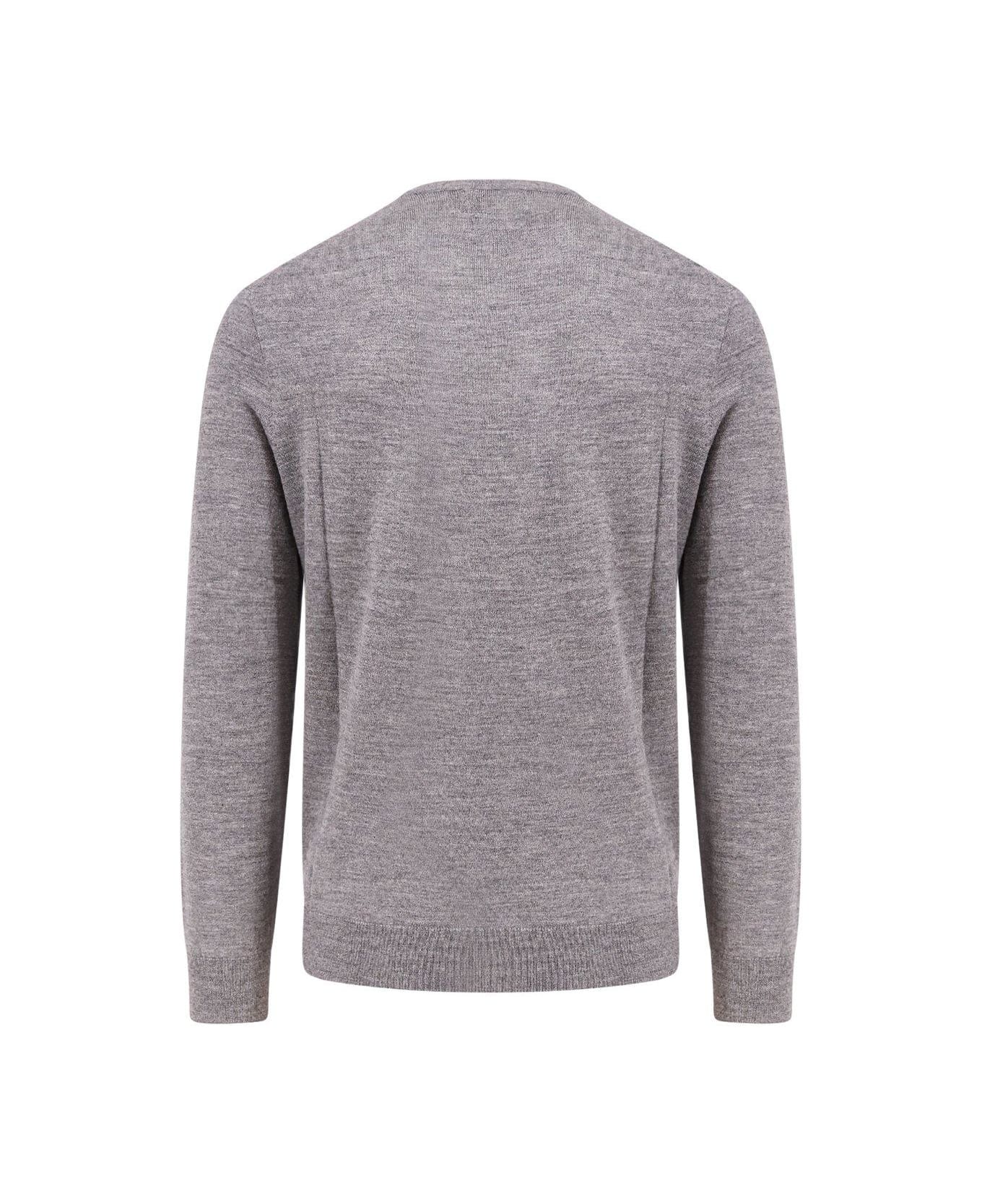 Polo Ralph Lauren Logo Embroidered Crewneck Jumper - Fawn Grey Heather