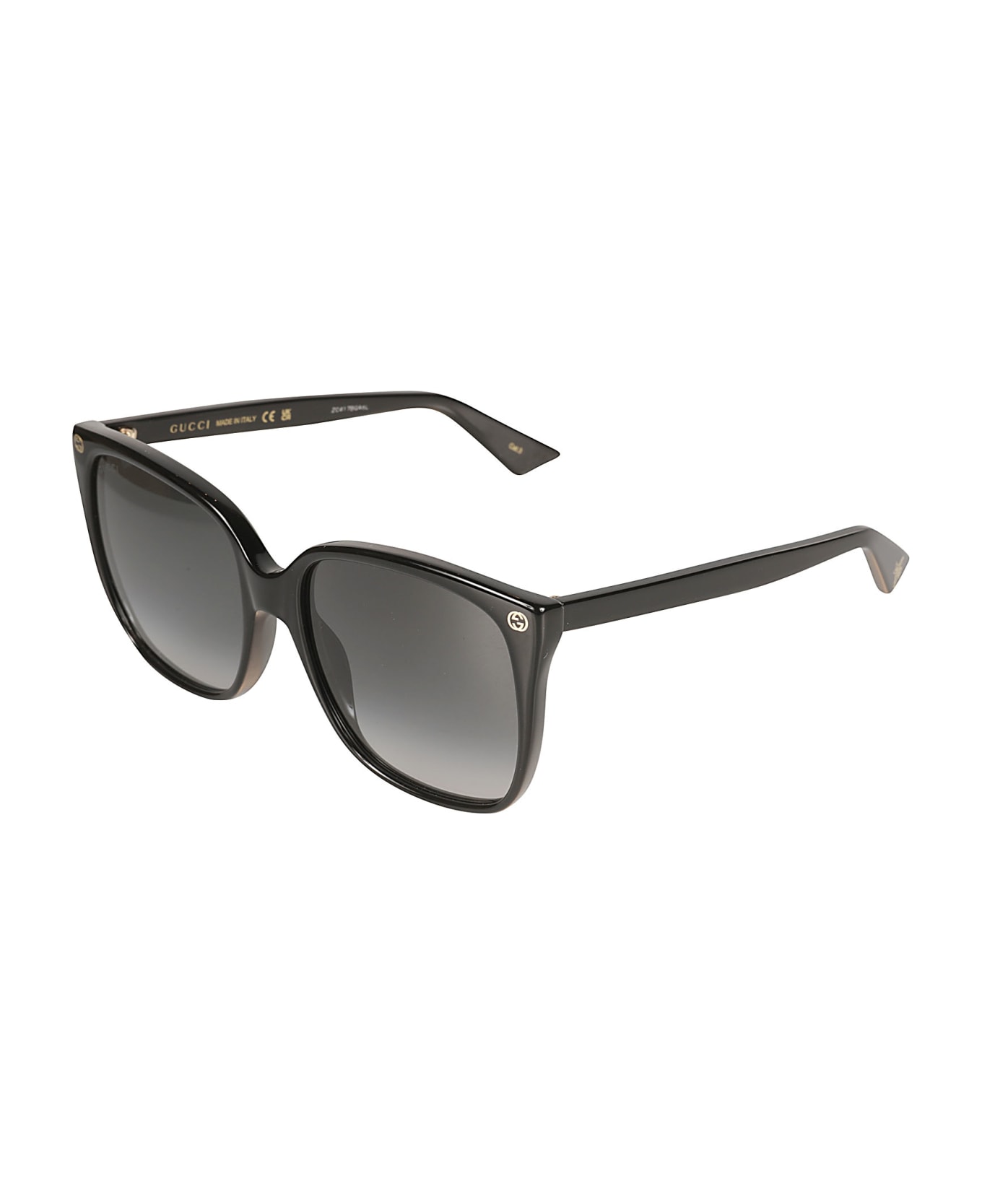 Gucci Eyewear Classic Square Frame Sunglasses - Black/Grey サングラス