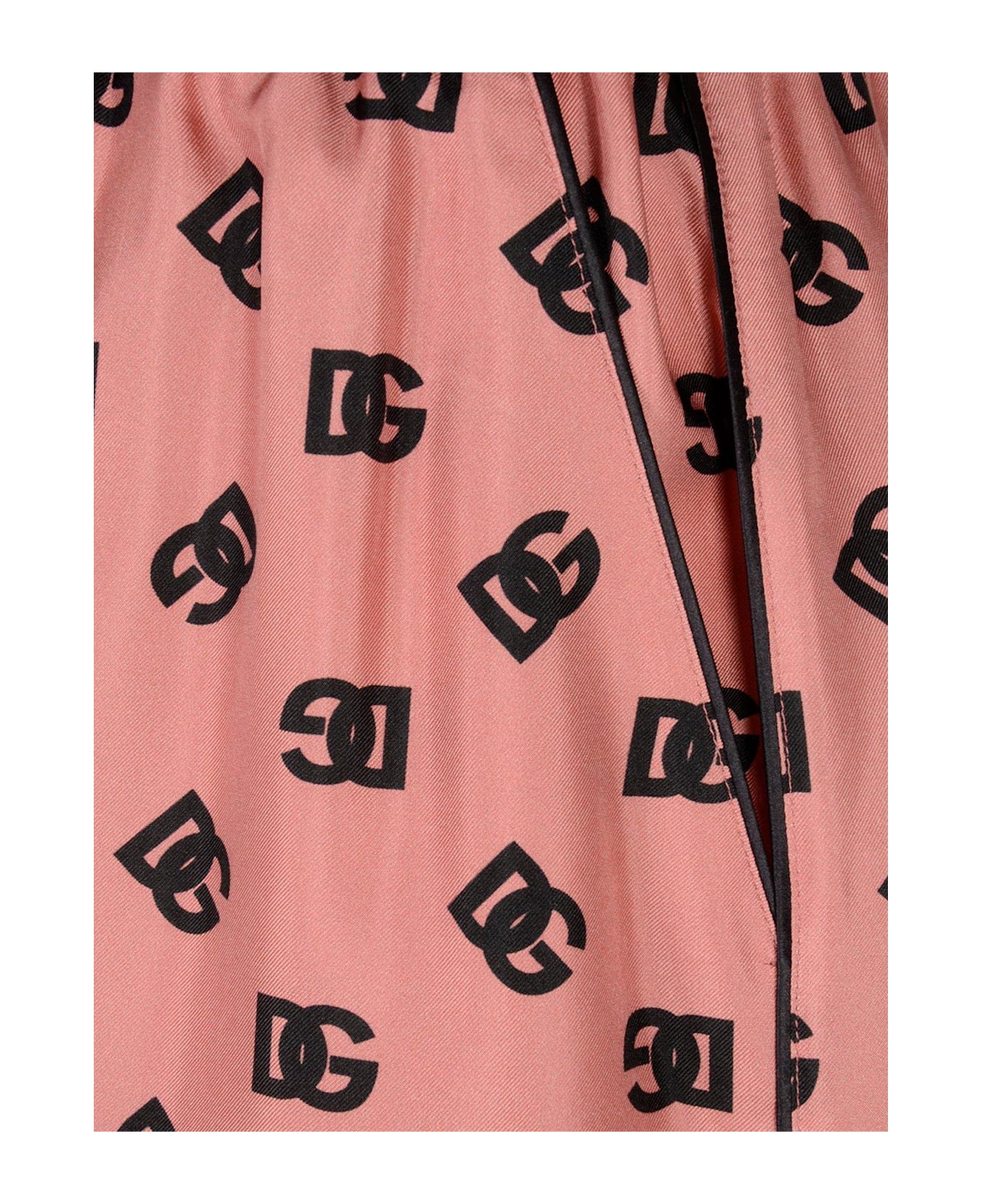 Dolce 
Gabbana All-over Dg Logo Jacquard Satin Pajama Pants