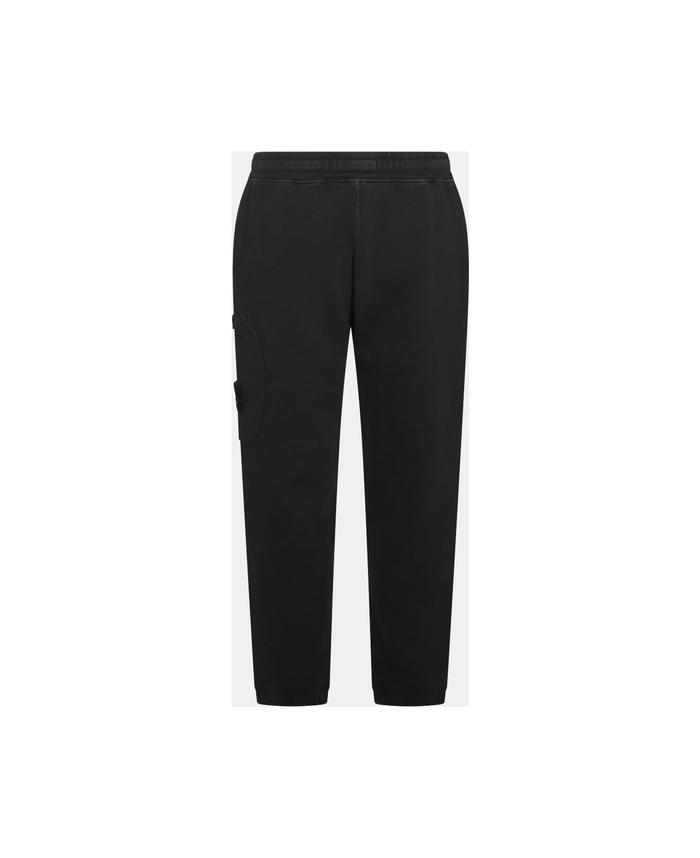 Stone Island Black Cotton Pants - Black