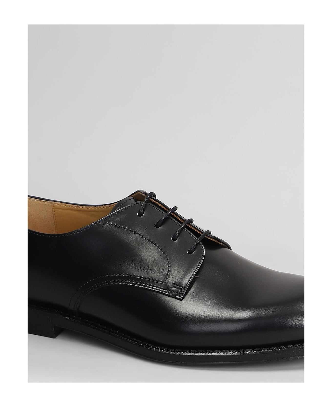 Henderson Baracco Lace Up Shoes In Black Leather - black