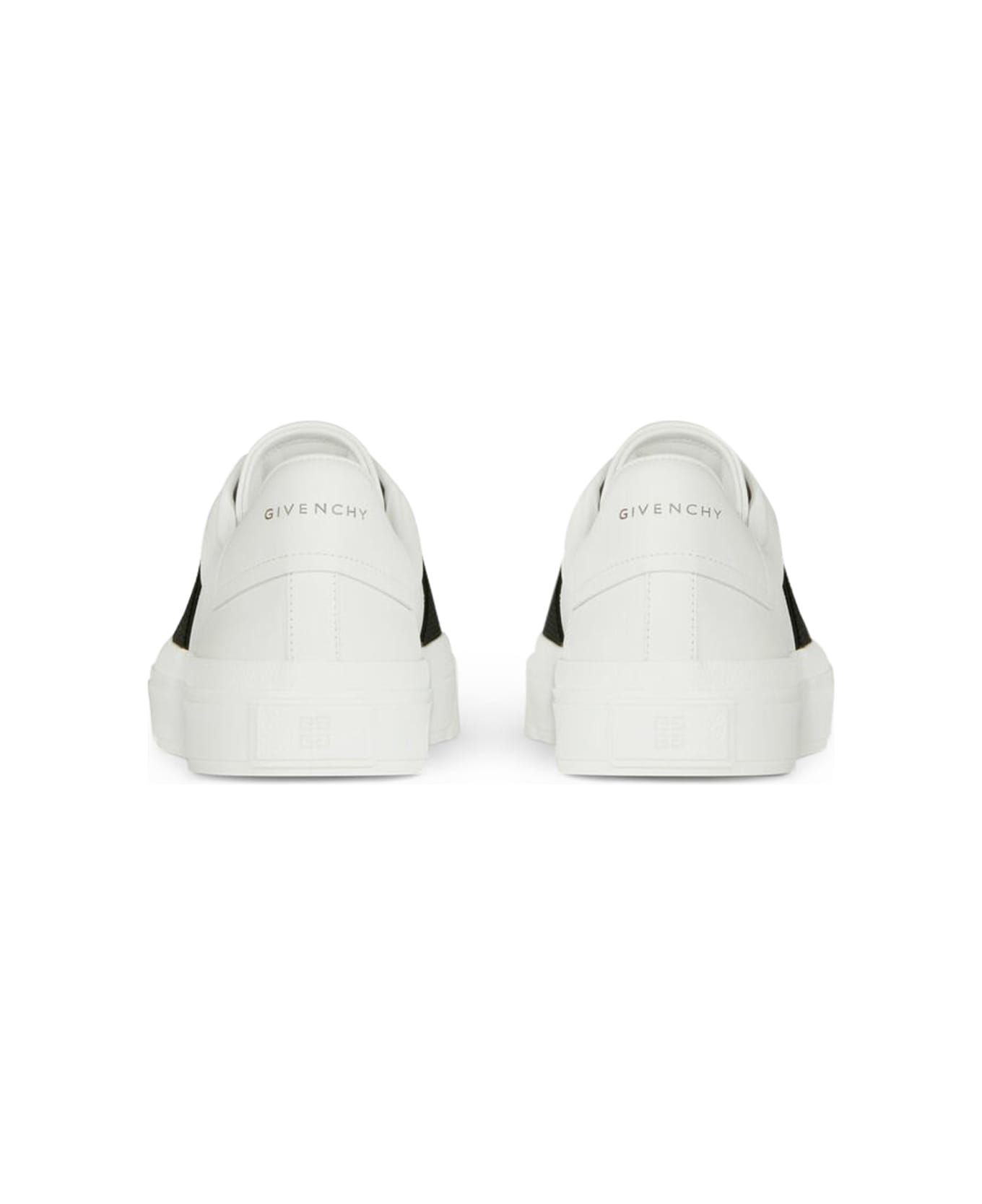 Givenchy Sneakers In Leather With Givenchy Webbing - White