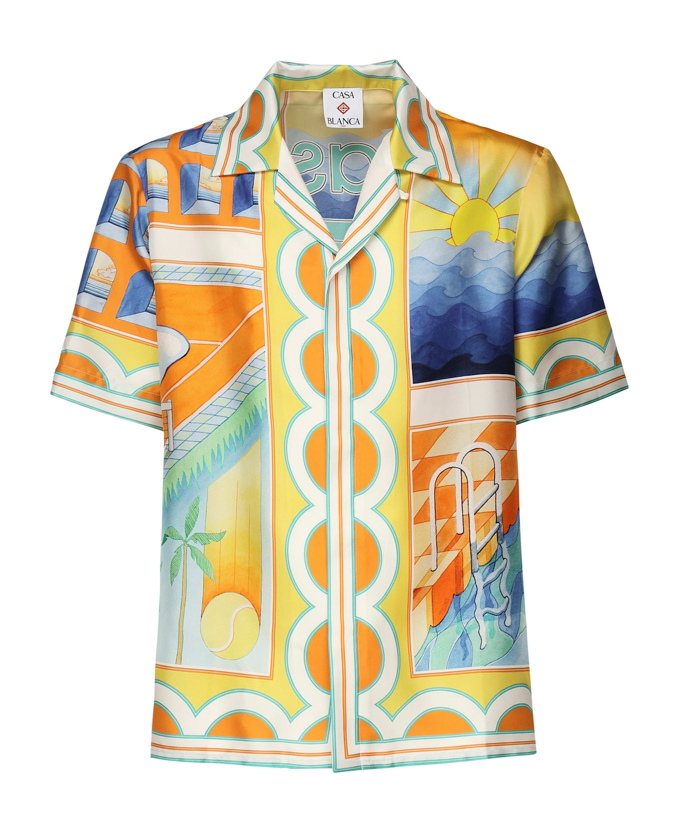 Casablanca Surreal Pool Shirt - Red