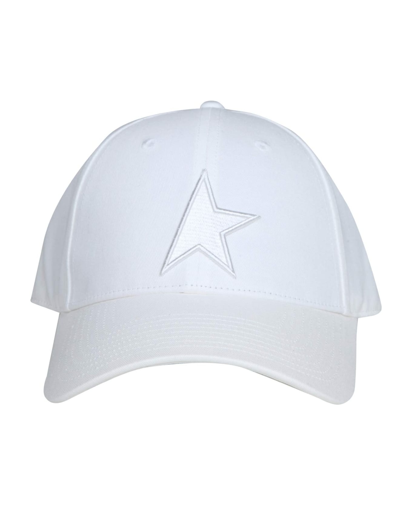Golden Goose Star Baseball Hat In Cream Cotton - Cream