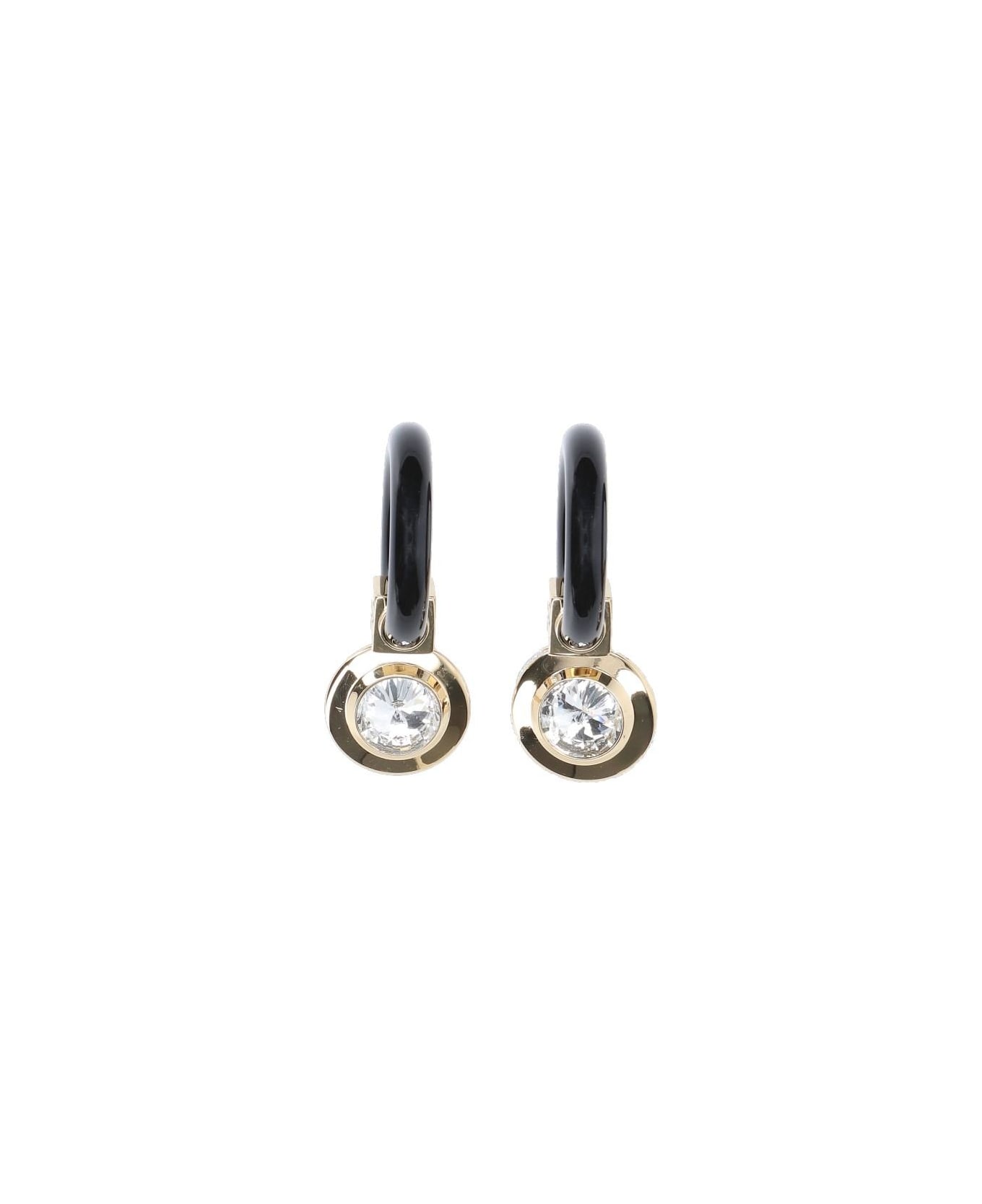 Miu Miu Crystal Earrings - Oro+nero
