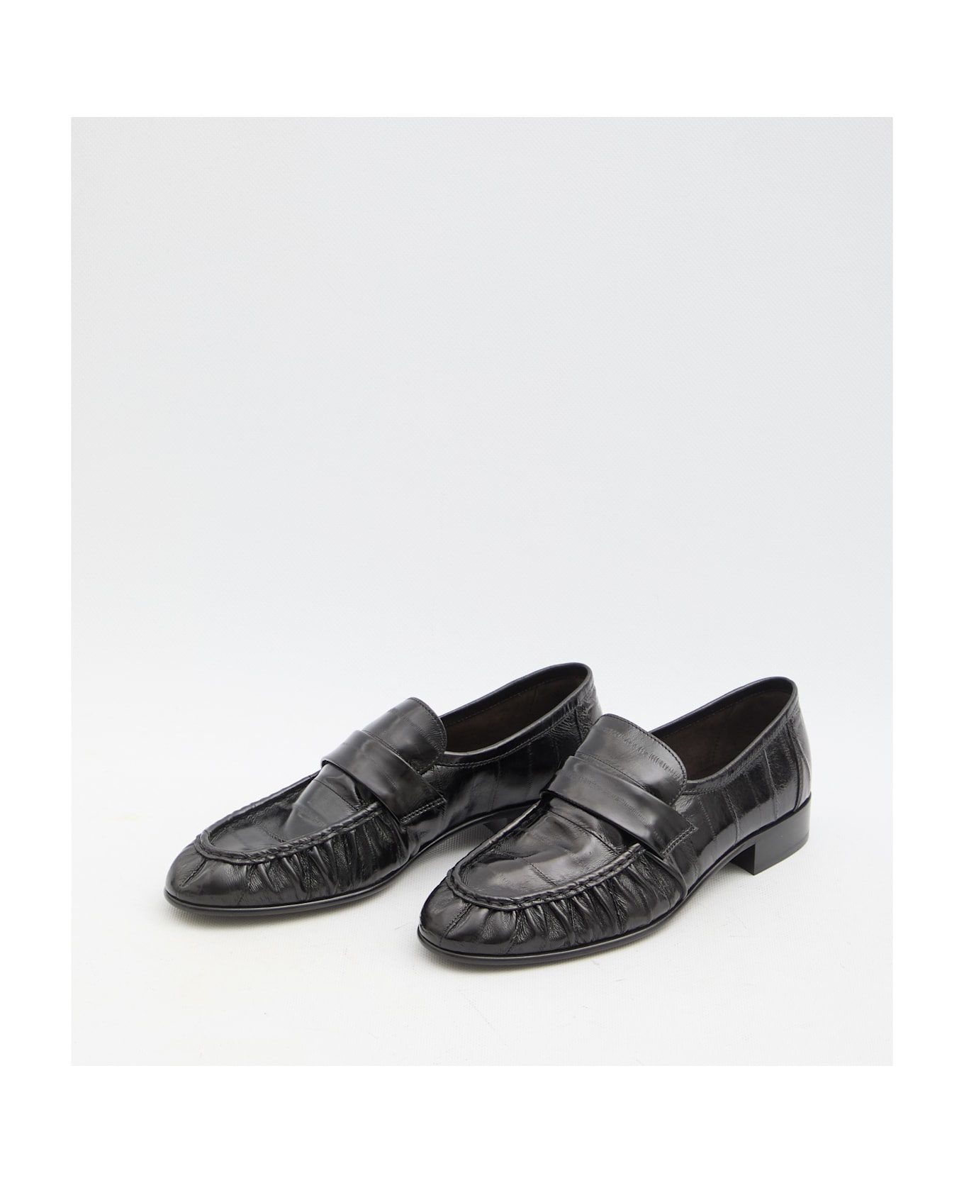 The Row Soft Loafers - BLACK