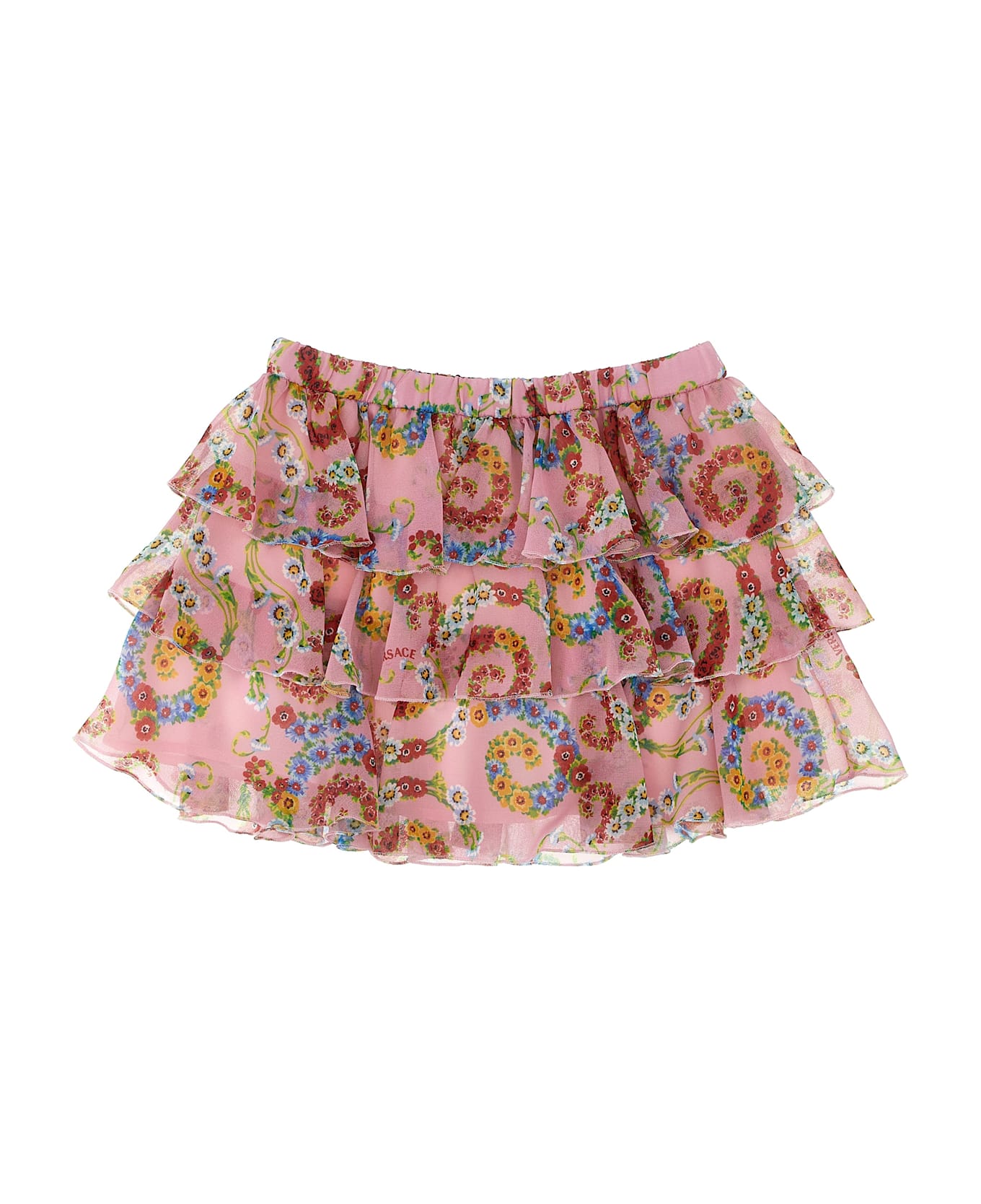 Versace 'geo Poly Barocco Flower' Skirt - Multicolor