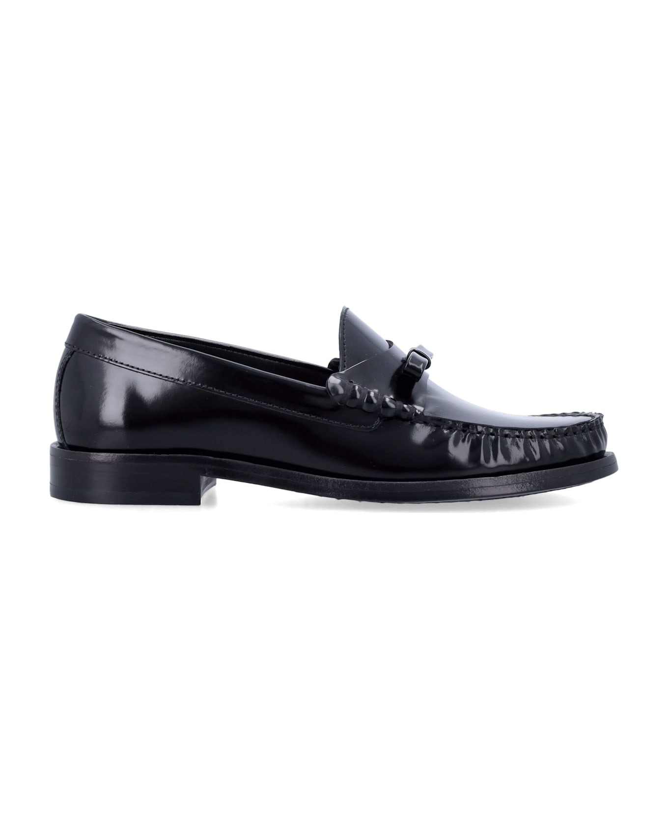 Stuart Weitzman Lottie Bow Loafer - BLACK