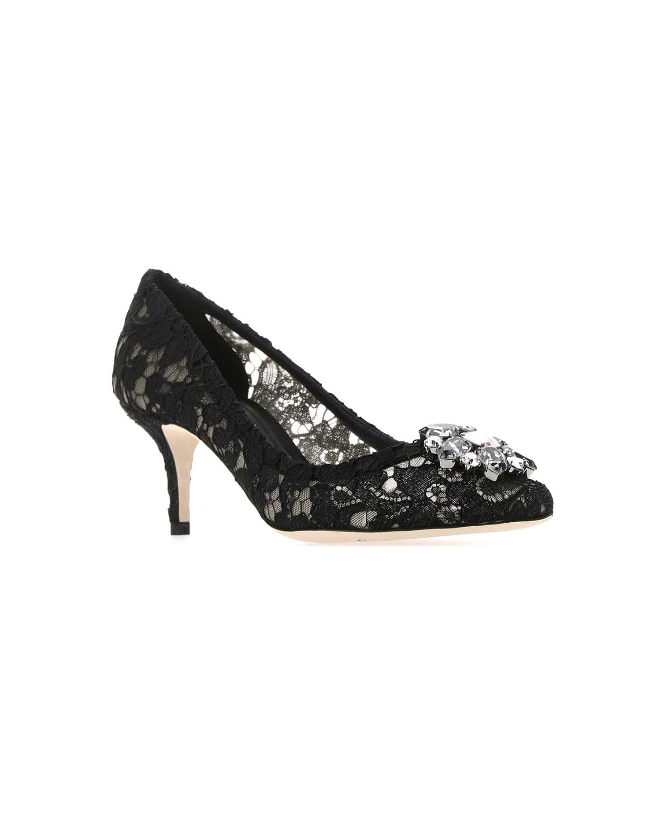 Dolce & Gabbana Black Lace Pumps - NERO