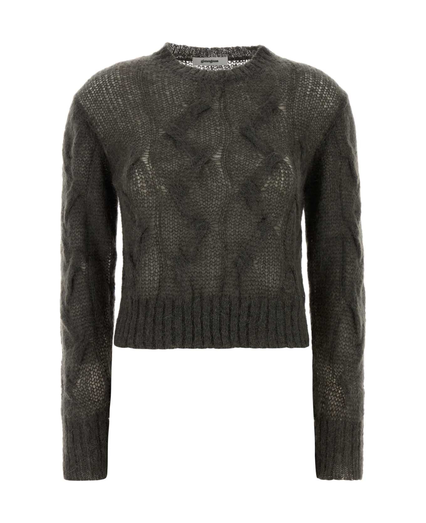 Gimaguas Dark Grey Nylon Blend Minerva Sweater - DARKGREY