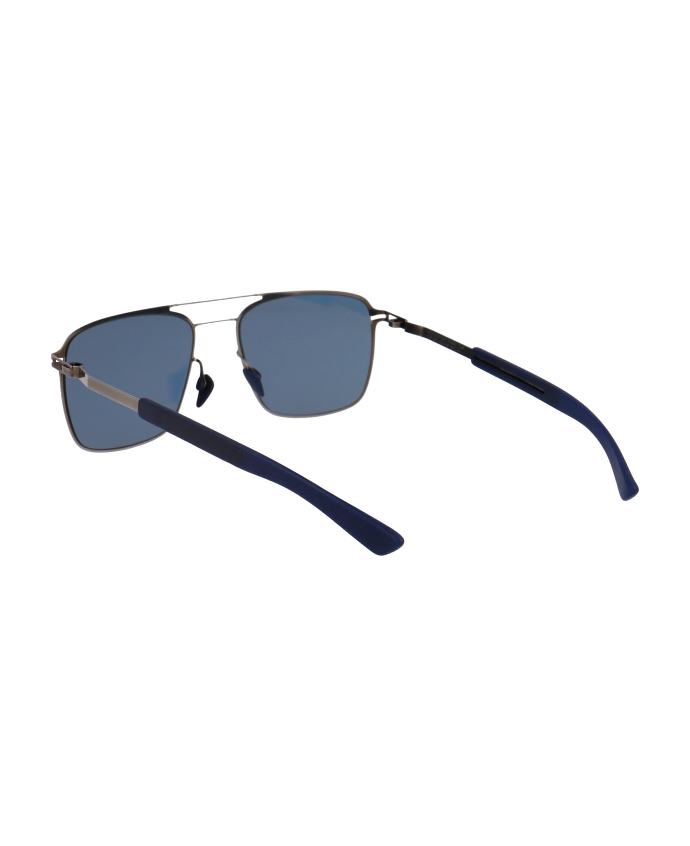 Mykita Flax Sunglasses - 246 MH4 Shiny Graphite/Navy Blue Pearlygold Flash