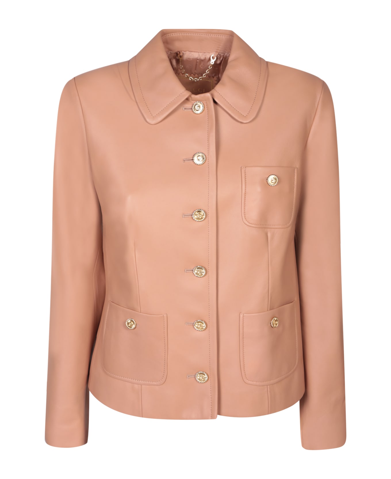 Gucci Leather Pink Jacket - Pink