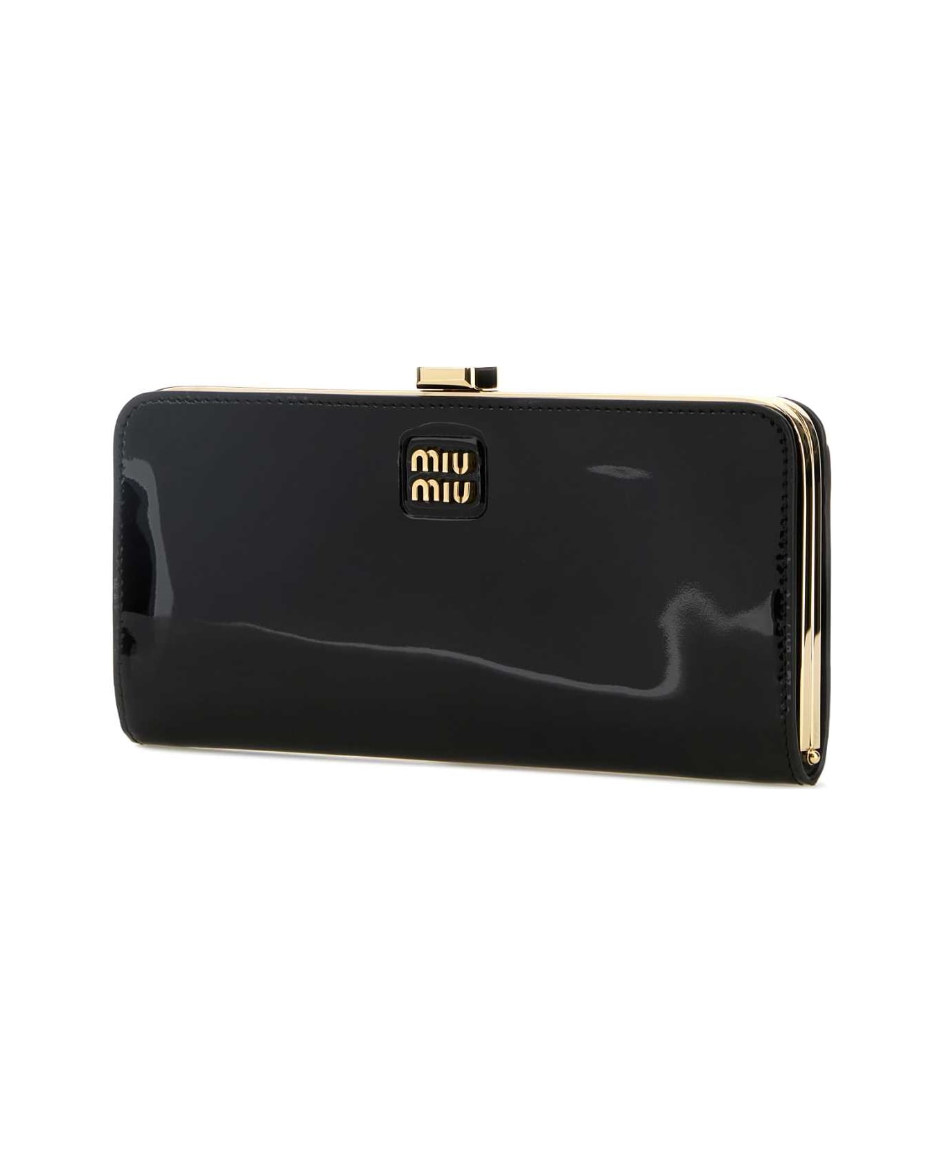 Miu Miu Black Leather Wallet - NERO