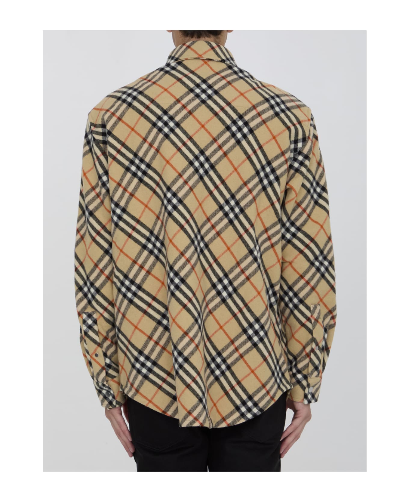 Burberry Check Wool Shirt - SANDIPCHECK