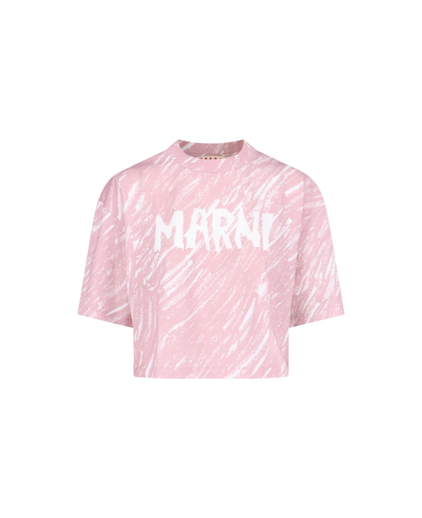 Marni Logo Crop T-shirt - Pink