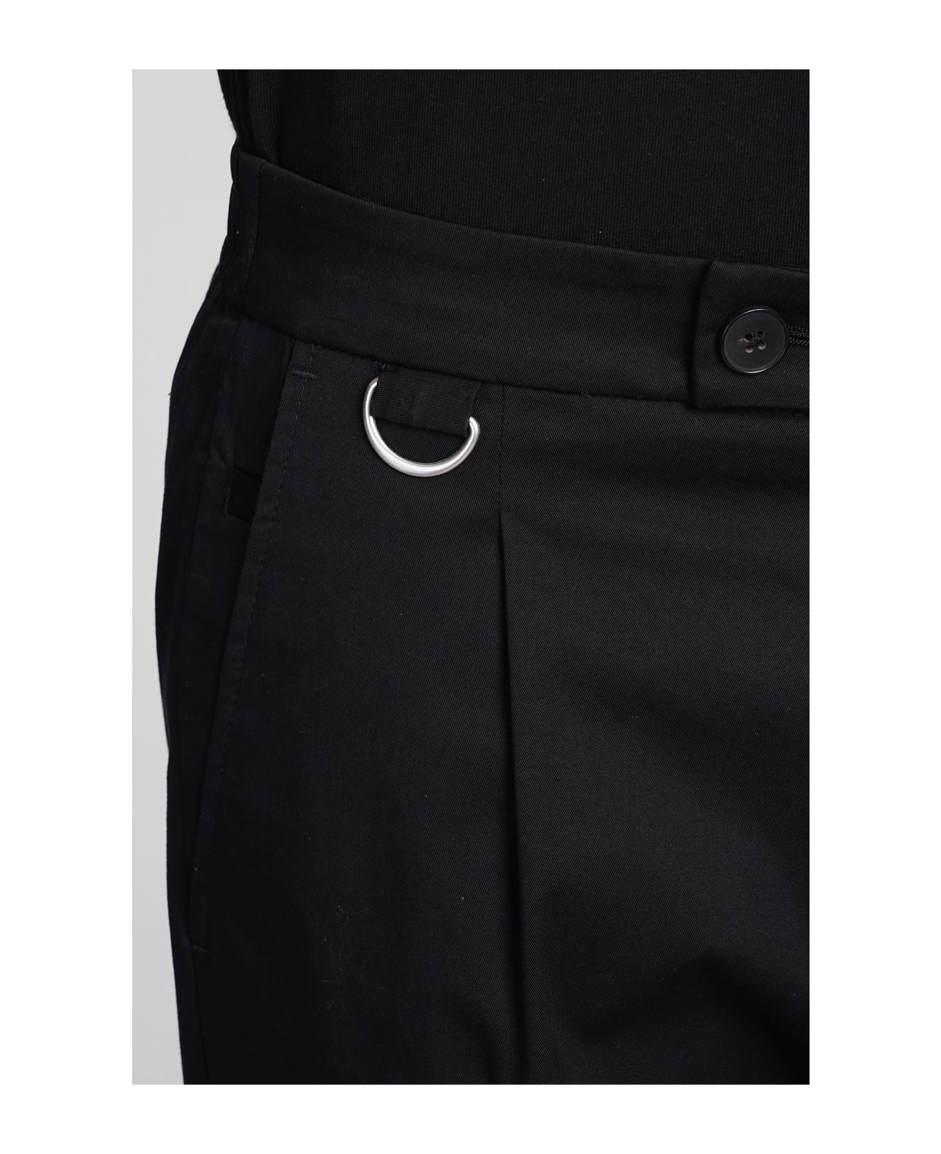 Low Brand Riviera Pants In Black Cotton - black