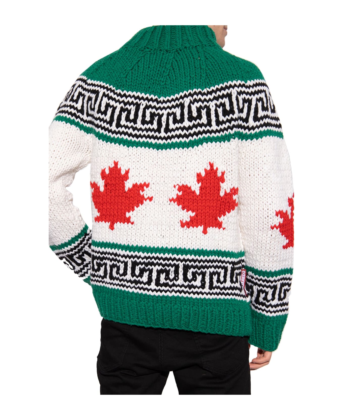 Dsquared2 Patterned Wool Sweater - Green