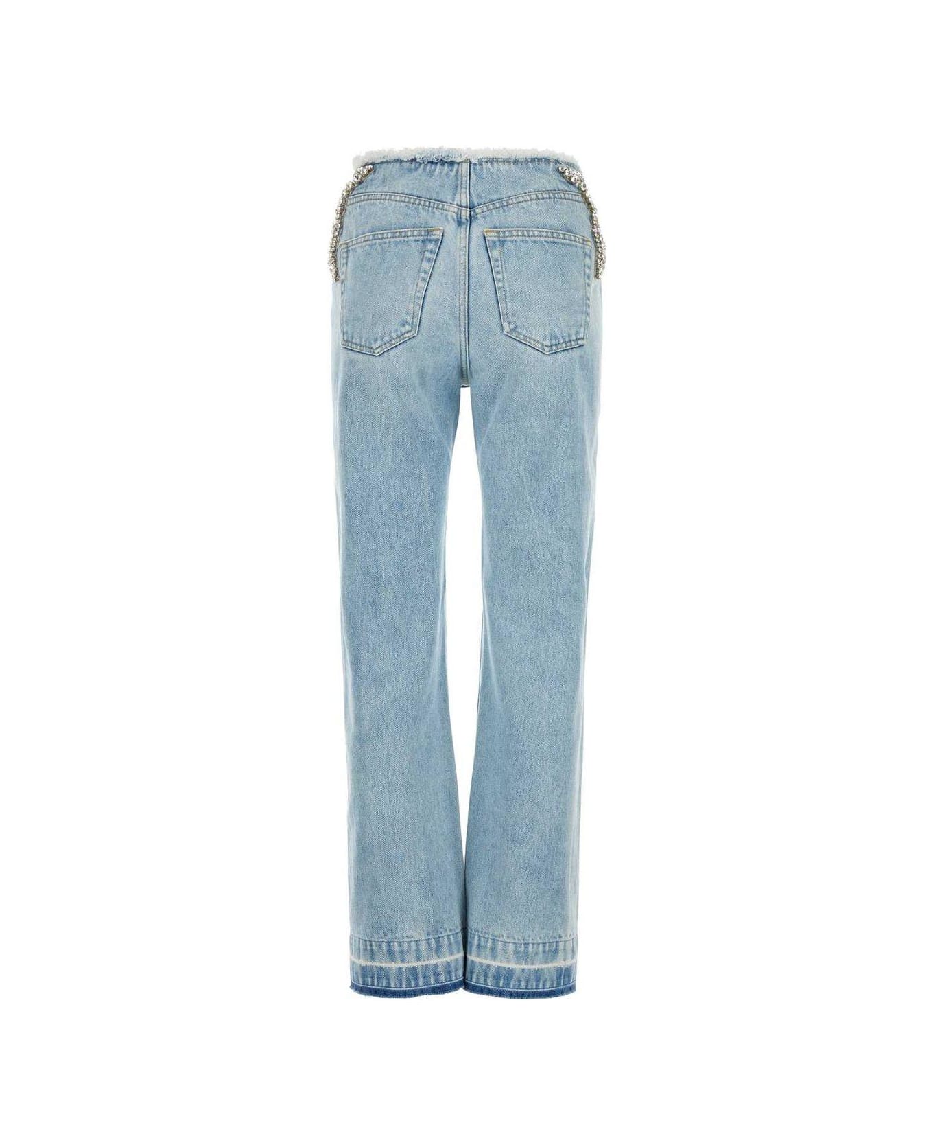 Stella McCartney Cut-out Low-rise Jeans - BLUE デニム