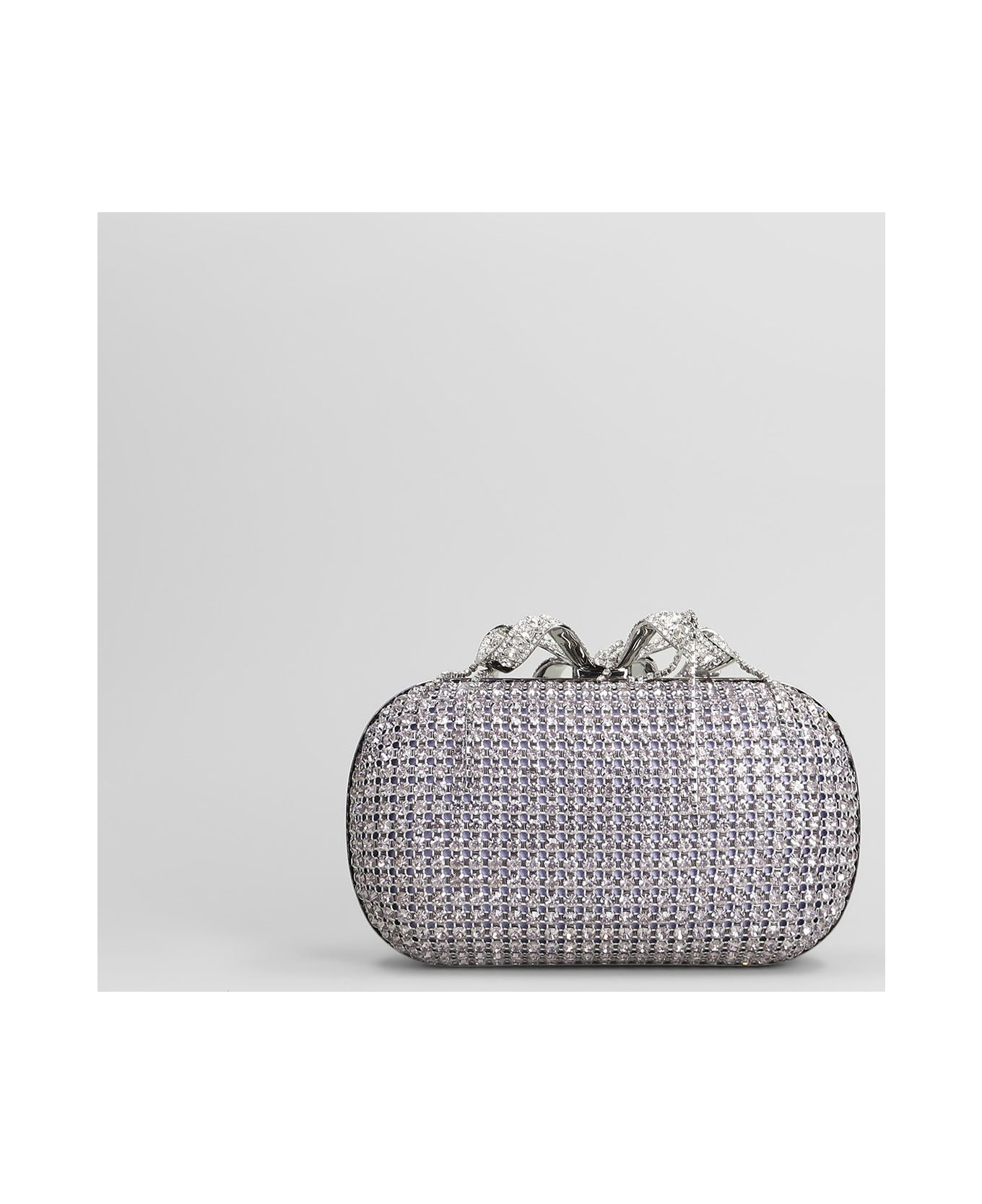 self-portrait Chainmail Clutch In Lilla Crystal - Lilla