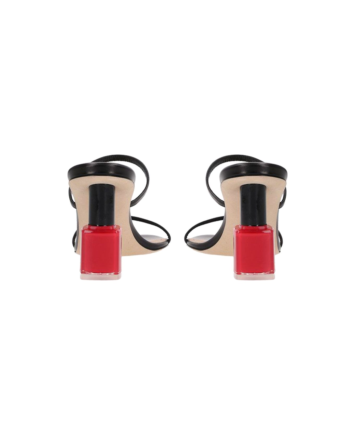 Loewe Nail Polish Leather Sandal - BLACK