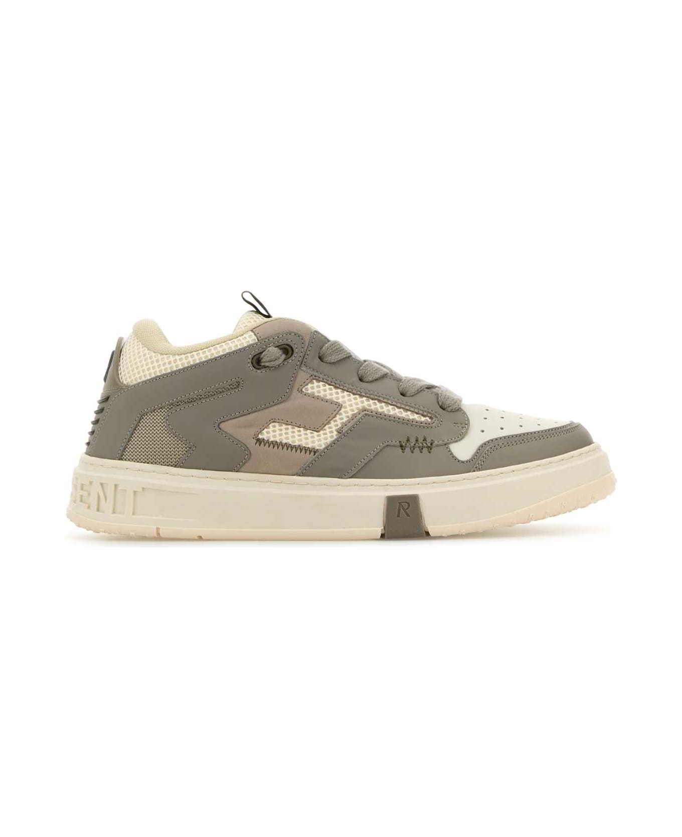 REPRESENT Multicolor Leather And Mesh Reptor 2 Sneakers - CASHMEREVINTAGEWHITE