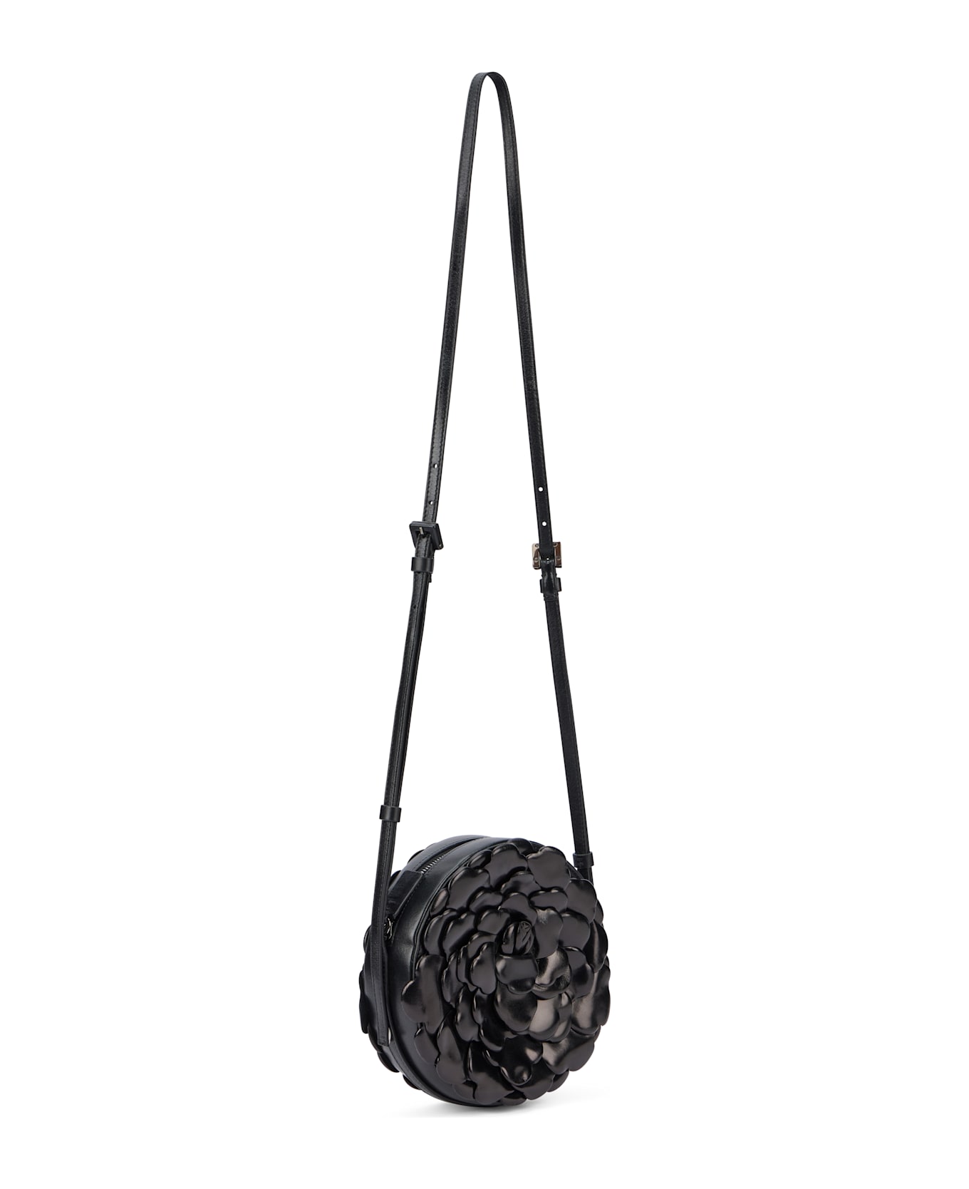 Valentino Garavani Elegant Black Circular Shoulder Bag - black
